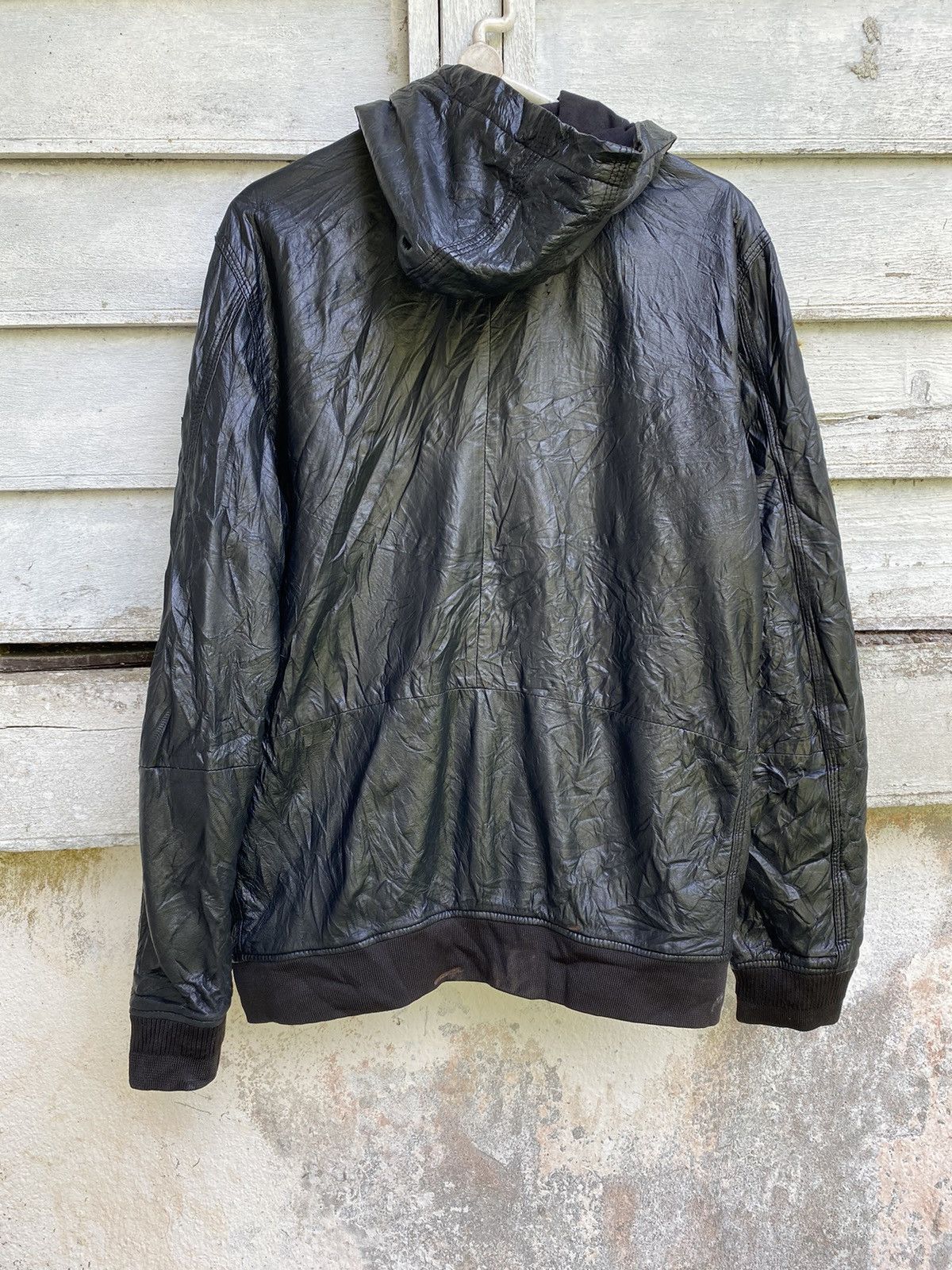 Diesel × Genuine Leather × Leather Diesel Hooded Zipper Sheepskin Leather Jacket Size US S / EU 44-46 / 1 - 3 Thumbnail