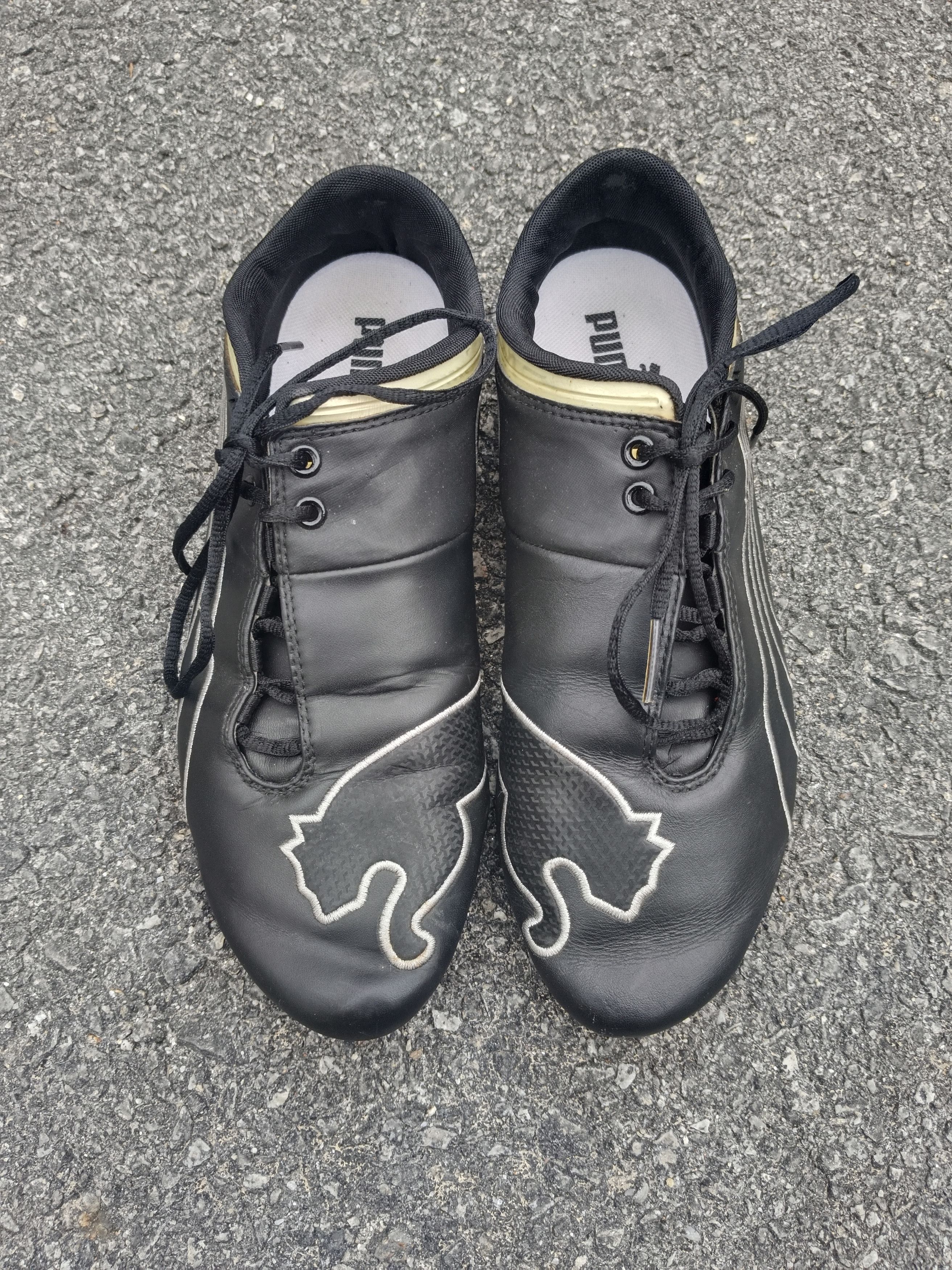 Puma VINTAGE Y2K PUMA BLACK LEATHER Size US 10 / EU 43 - 3 Thumbnail