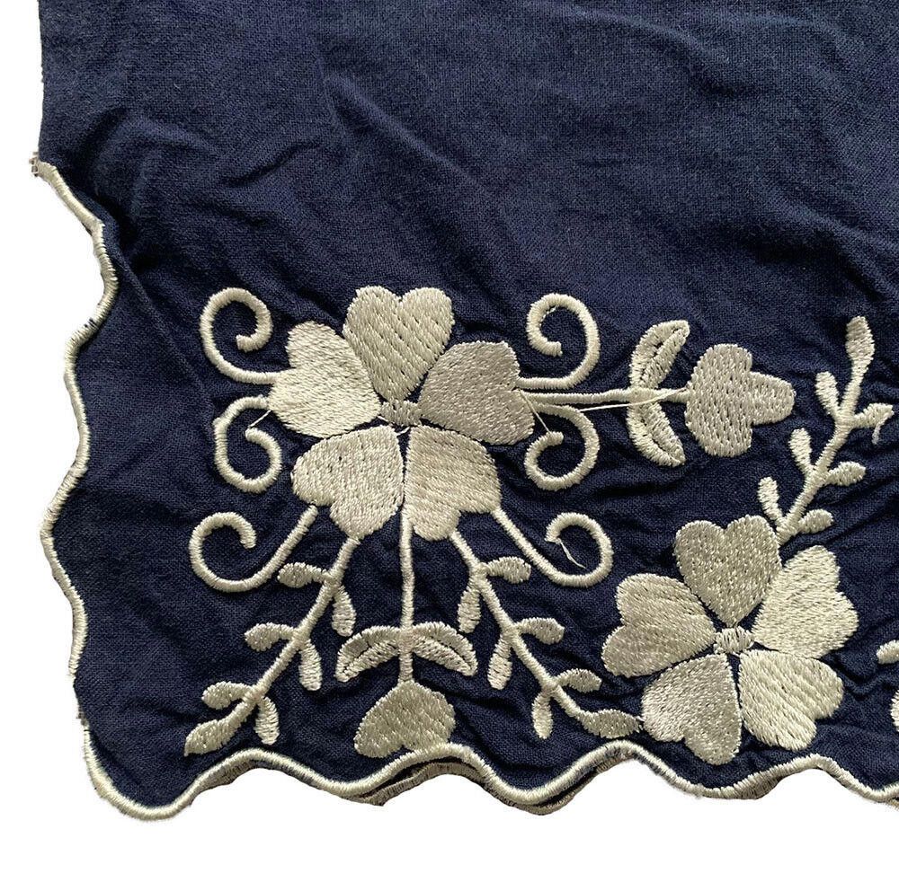 Designer Pre Owned Marine Blue Hand Made Blouse L Size L / US 10 / IT 46 - 4 Thumbnail