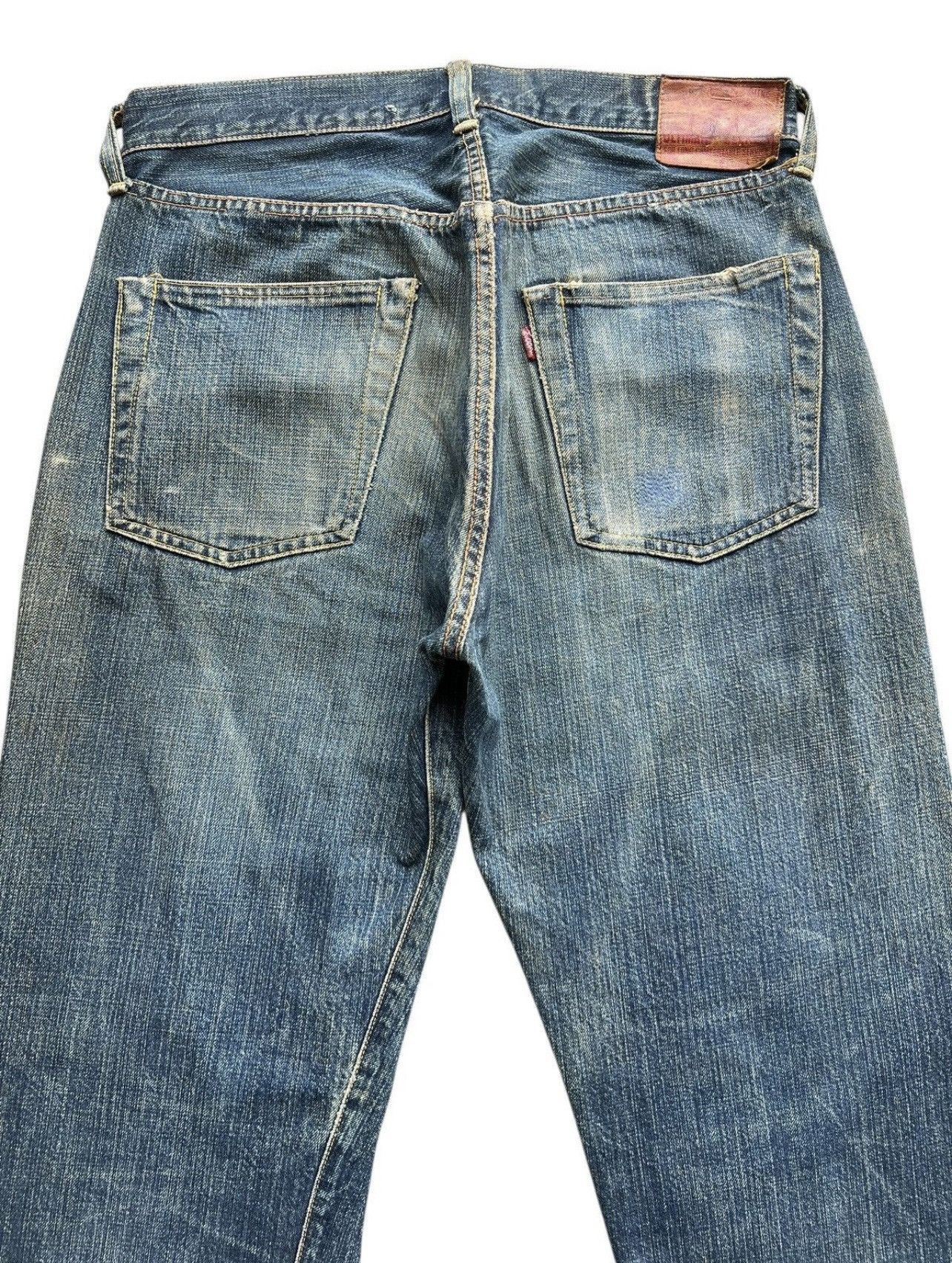 The Real McCoy's Vintage 90s Real Mccoy Selvedge Distressed Denim Jeans 31x29 Size US 31 - 5 Thumbnail