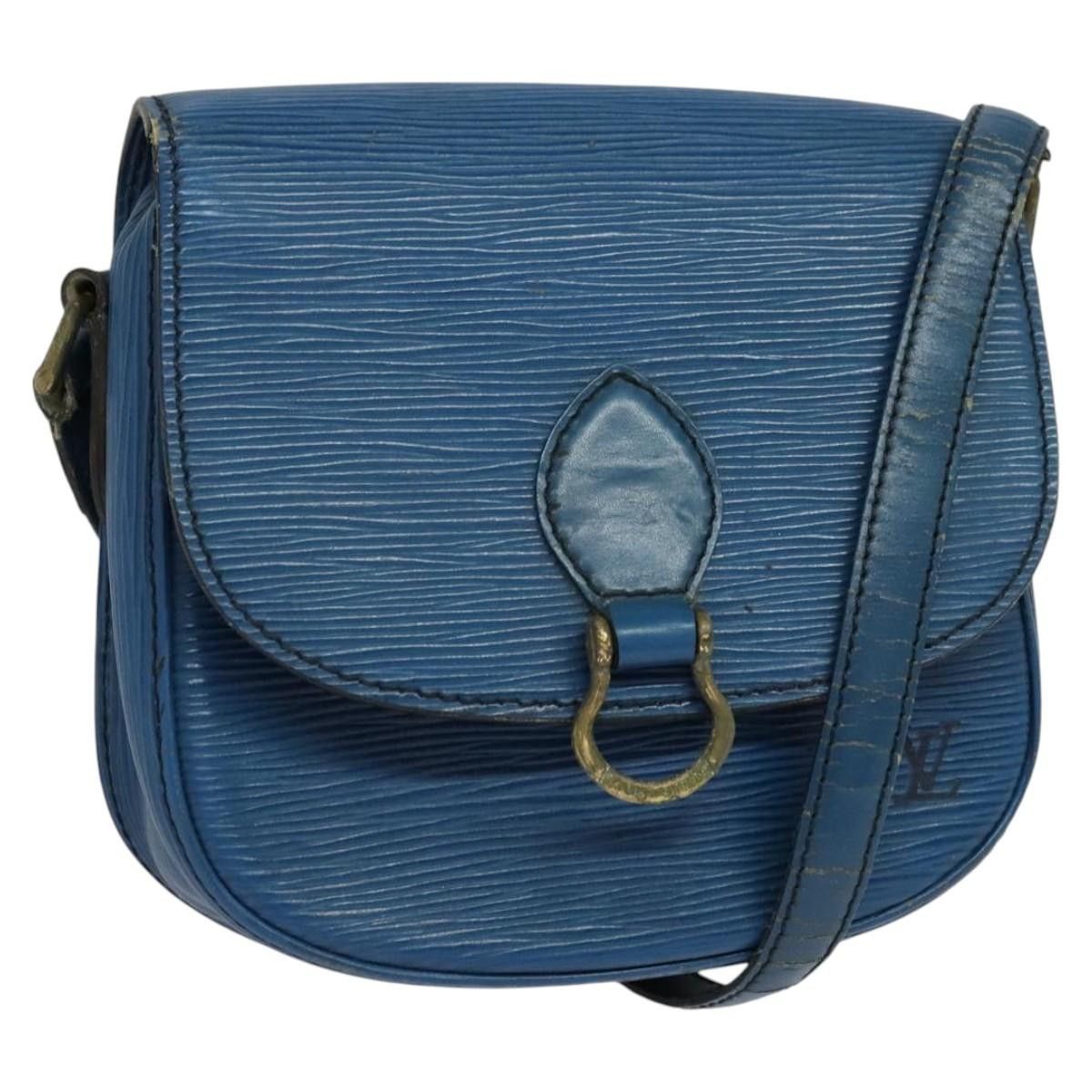 Louis Vuitton Epi Saint Cloud Pm Shoulder Bag Blue M52195 Lv Auth Ba838, Women's