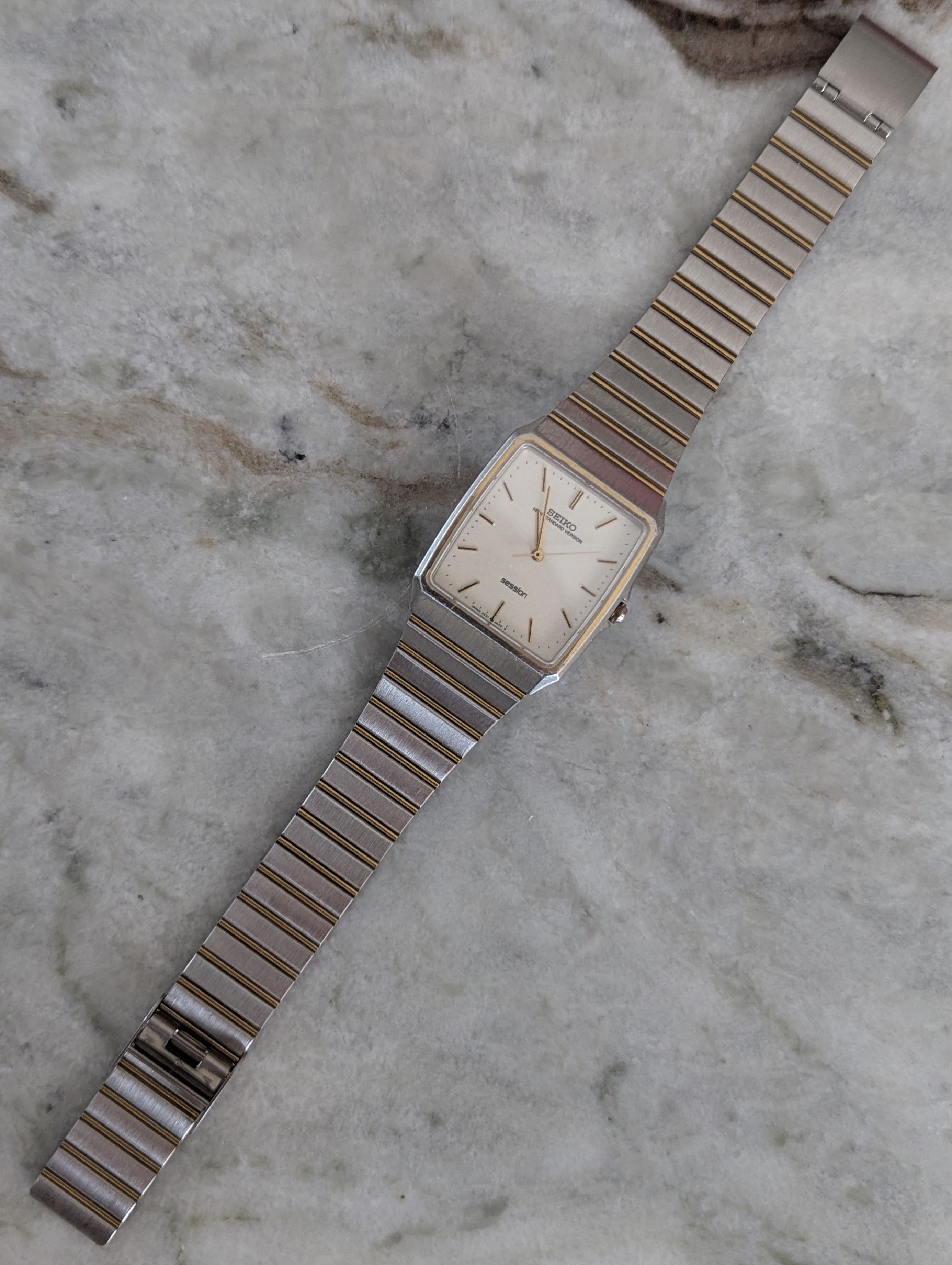 Seiko 1989 Seiko Session H.S.V. SATW013 5E31-5A70 Tank Watch Size 30 - 2 Thumbnail
