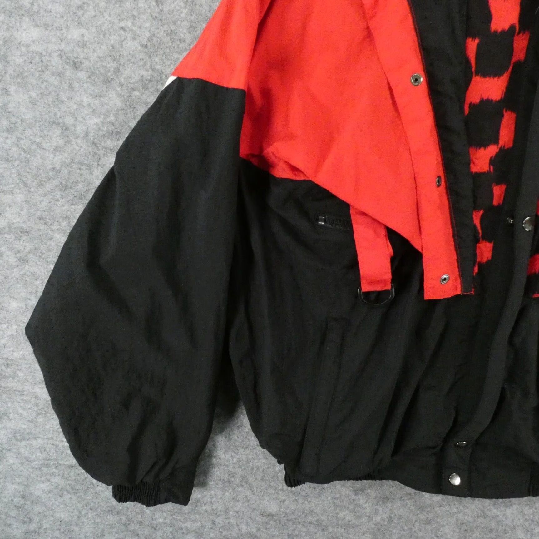 Vintage Vintage Winston Cigarette Jacket Mens Large Black Red Lined Full Zip Size US L / EU 52-54 / 3 - 4 Thumbnail