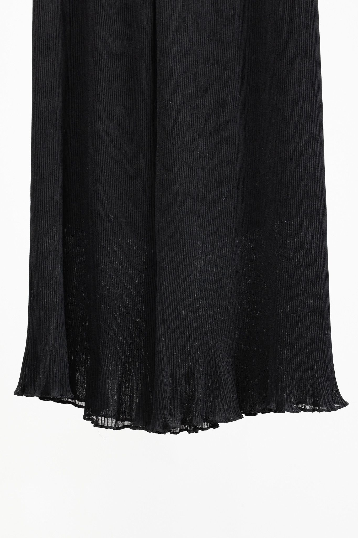 MCQ McQ Black Pleated Wide-Leg Lettuce-Hem Pants Size 26" / US 2 / IT 38 - 6 Thumbnail