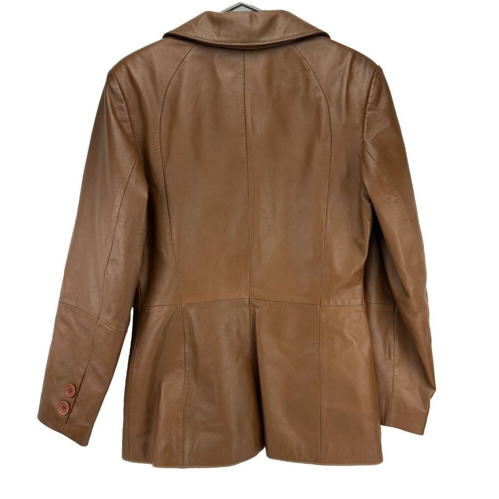 Vintage VTG LEATHER Western Set Brown Blazer Jacket Pants sz 6 - 8 Size M / US 6-8 / IT 42-44 - 6 Thumbnail