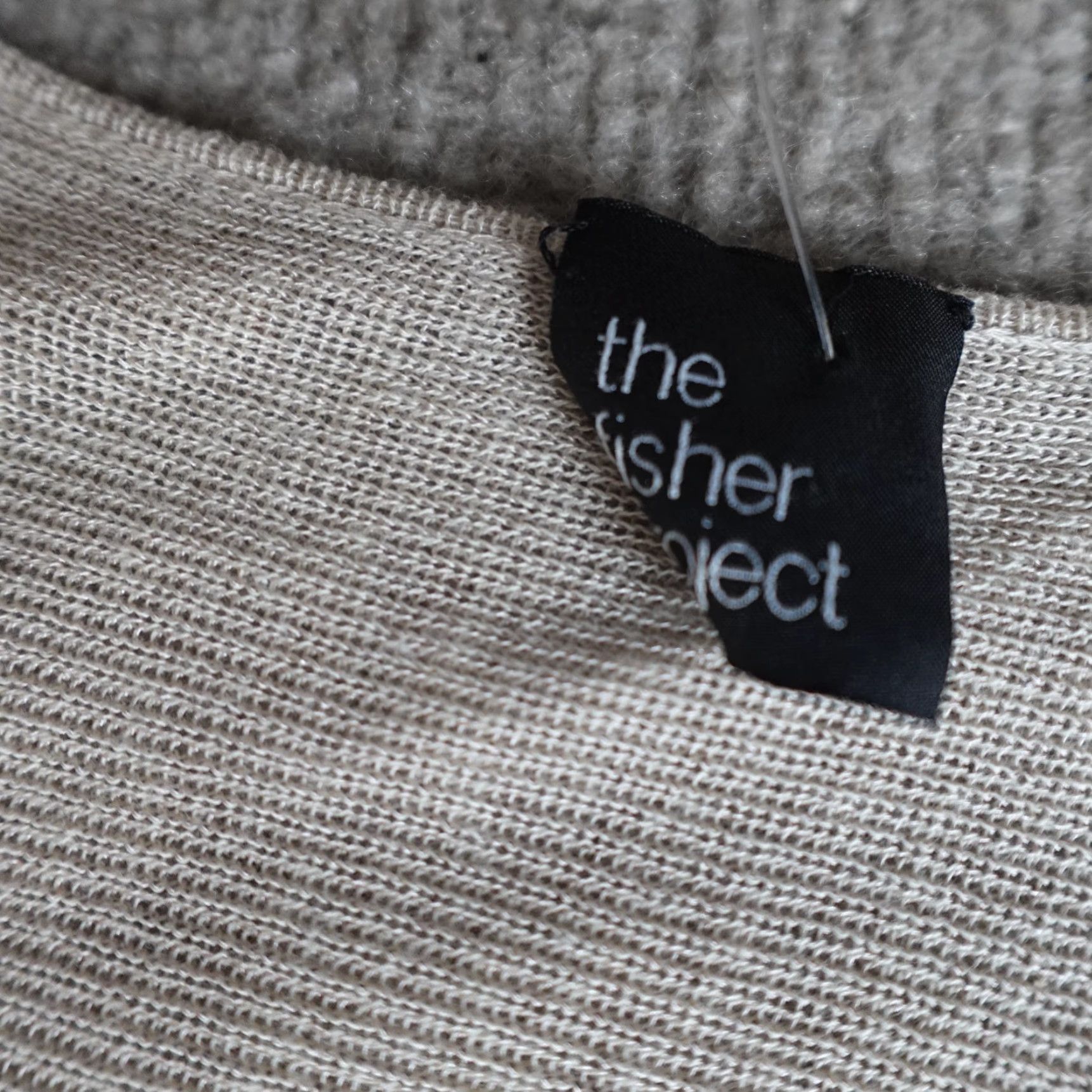 Eileen Fisher Eileen Fisher Womens Sweater L Beige Cotton Silk Open Dolman Sleeve Pullover Regular Knit Winter Fall Spring Vintage No Size L / US 10 / IT 46 - 2 Thumbnail