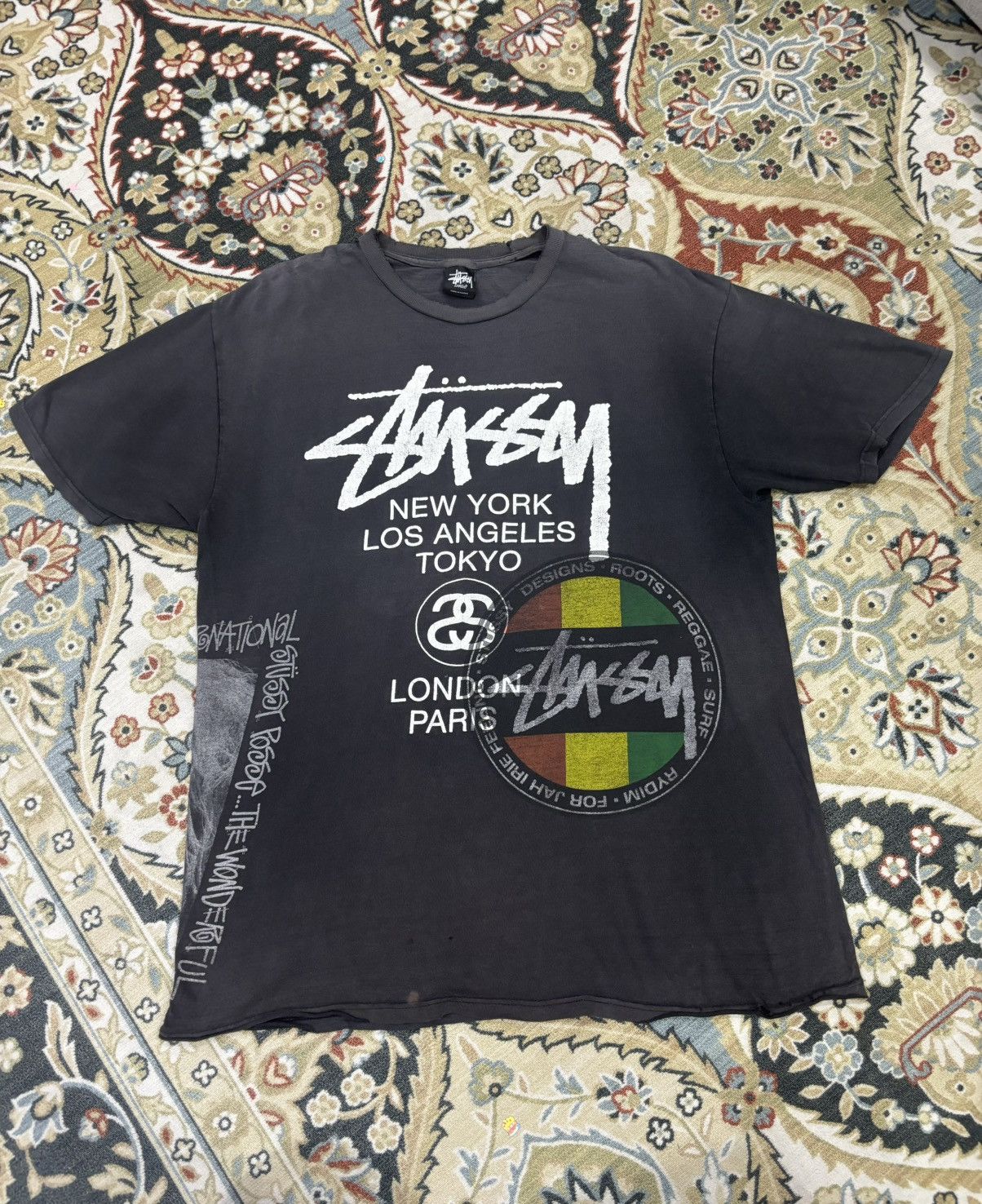 Stussy × Vintage Vintage Distressed Stussy Tshirt Size US L / EU 52-54 / 3 - 1 Thumbnail