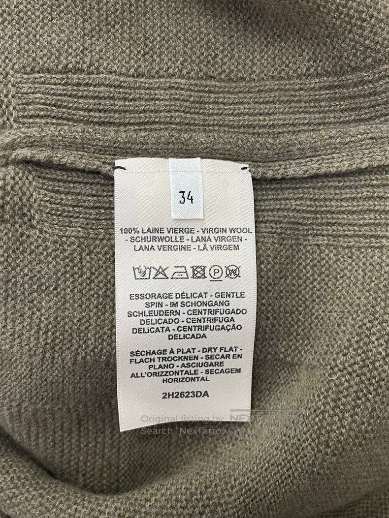 Hermes Hermes Green Open Front Wool Knit Sweater Size XXS / US 00 / IT 34 - 4 Thumbnail