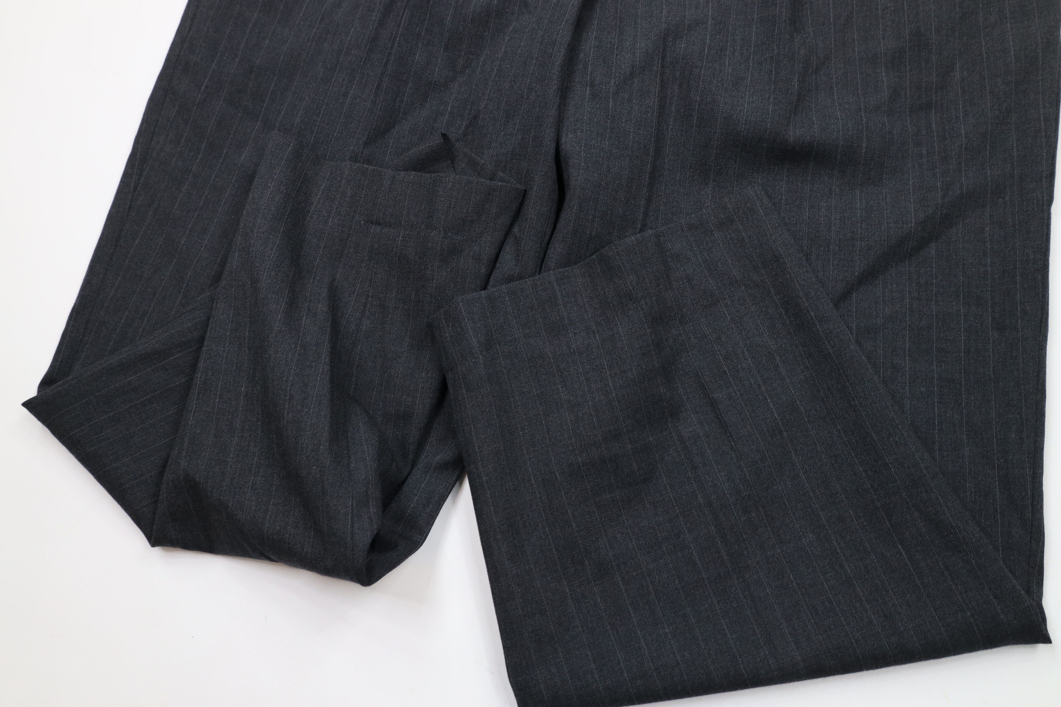 Vintage Vintage 90s Streetwear Wool Pinstriped Wide Leg Chino Pants Size US 40 / EU 56 - 5 Thumbnail