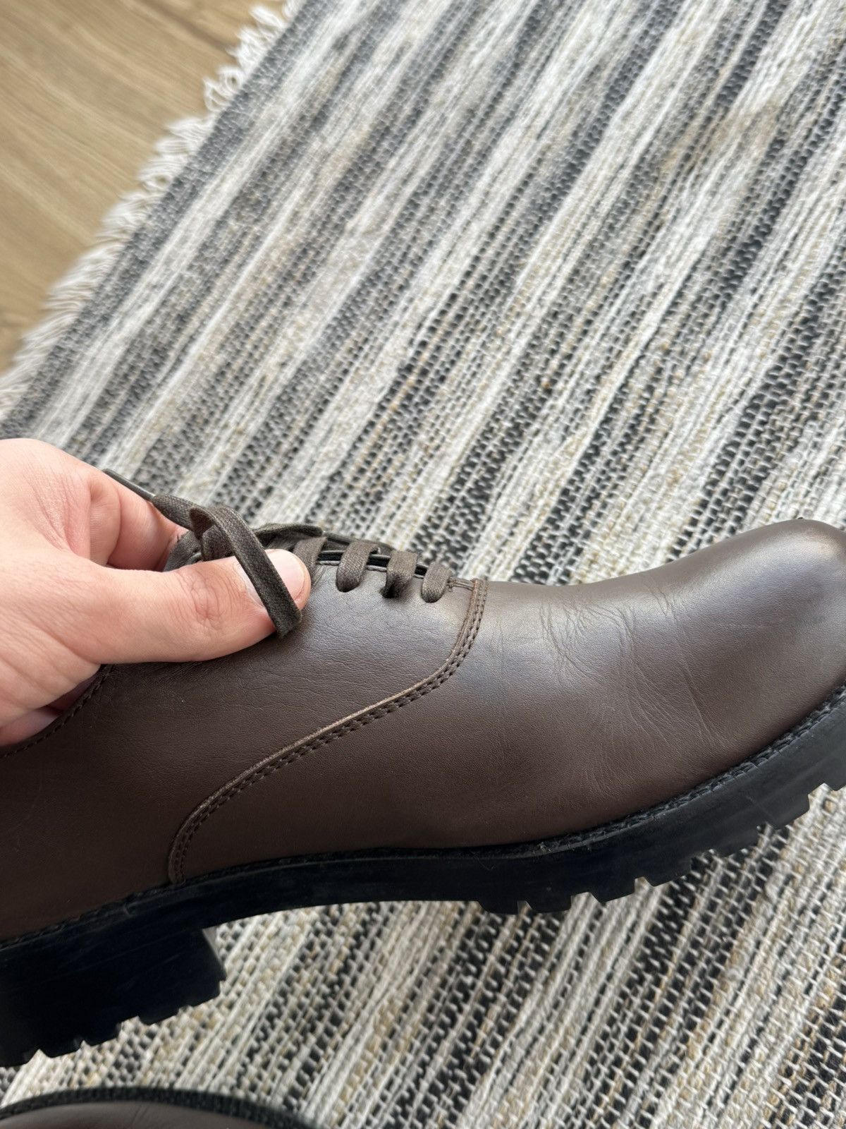 Comme des Garcons COMME des GARCONS HOMME PLUS LEATHER OXFORD LACE UP SHOES Size US 7 / EU 40 - 23 Thumbnail