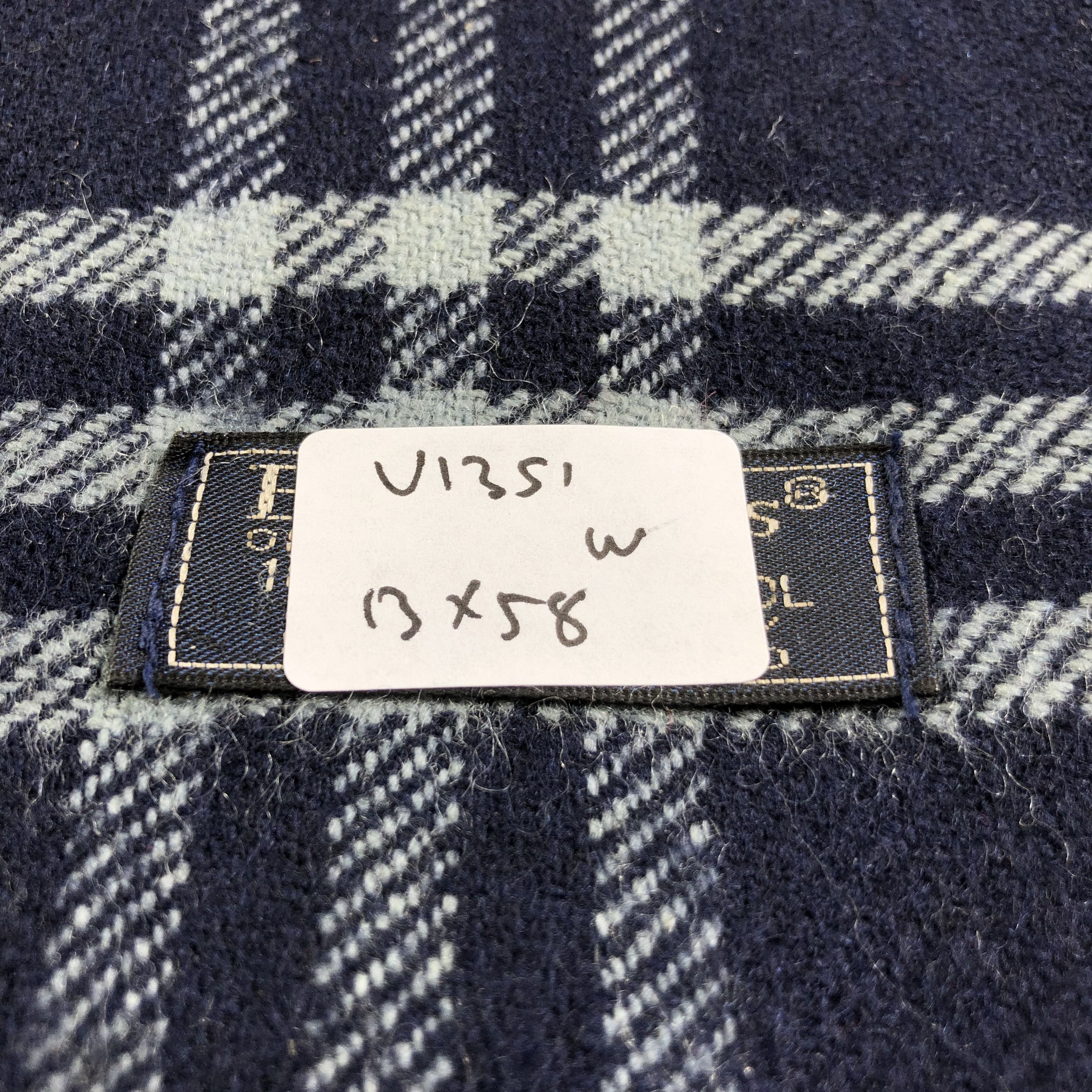 Burberry Burberrys Nova Check Blue Wool Scarf Muffler V1351 Size ONE SIZE - 10 Thumbnail