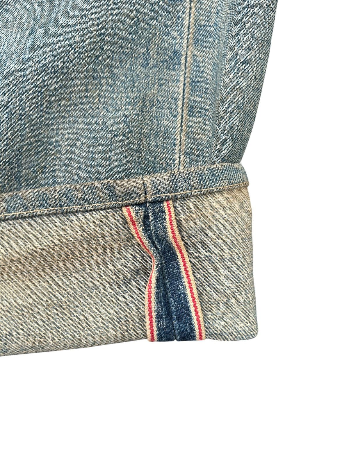 Kapital Thrashed Vintage Edwin 505X Selvedge Rusty Denim Jeans Size US 33 - 3 Thumbnail