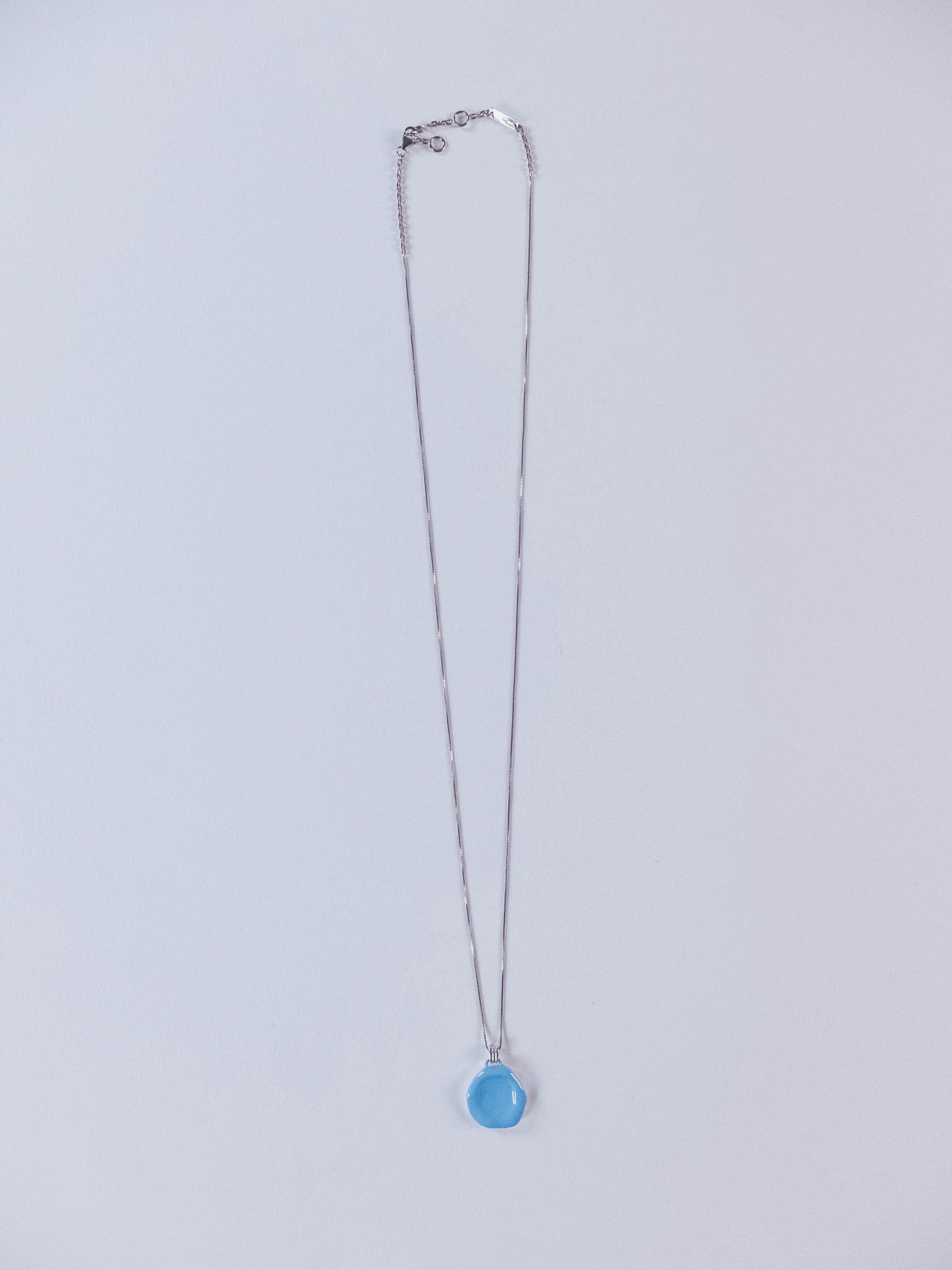 Bottega Veneta BOTTEGA VENETA Seal blue silver enamel chain necklace q Size ONE SIZE - 3 Thumbnail