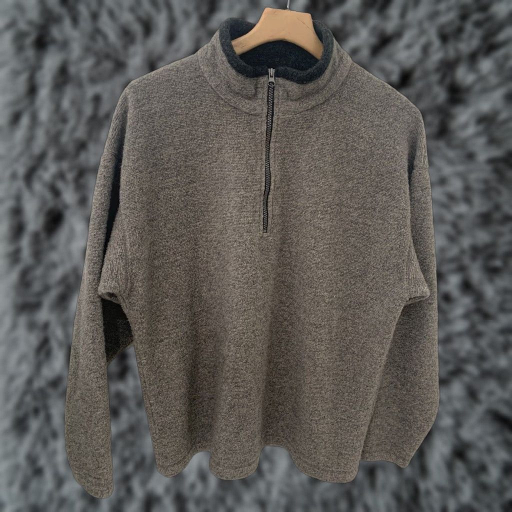 Vintage VINTAGE Merrill Lynch Men's Wool Blend Pullover Sweater 1/4 Zip Oatmeal Sz M Size US M / EU 48-50 / 2 - 1 Thumbnail