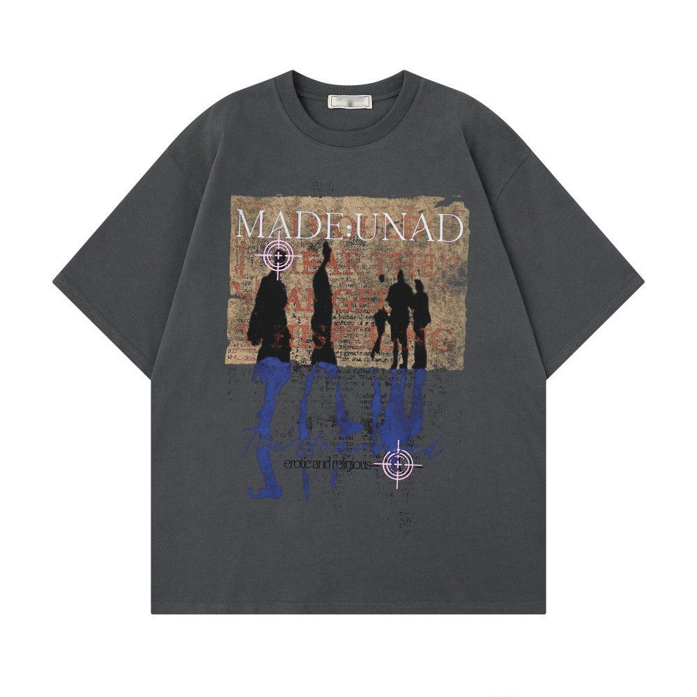 Japanese Brand Men's Loose-Fit Hip-Hop Casual T-Shirt with Silhouette Print Size US M / EU 48-50 / 2 - 1 Thumbnail
