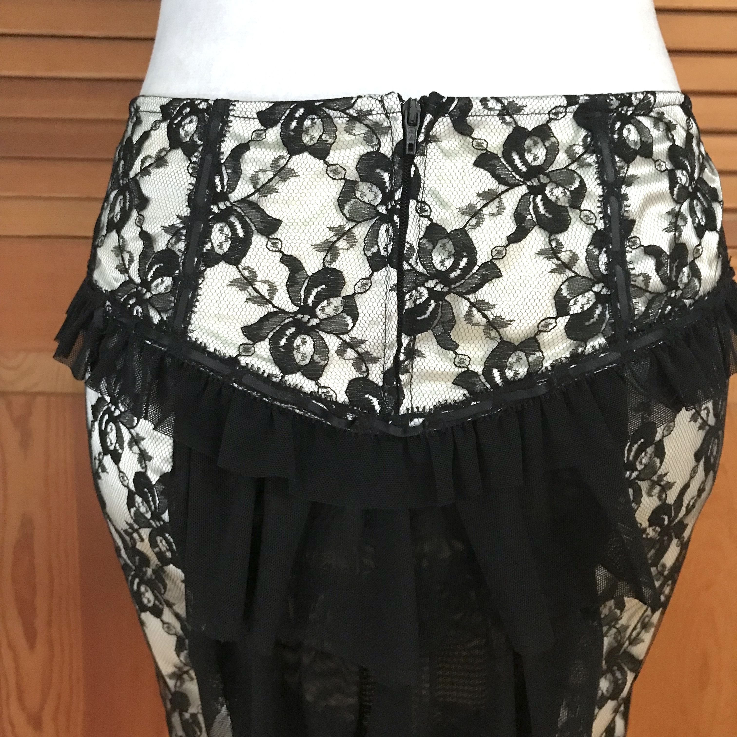 Lip Service Vintage Lip Service Vaudeville Vamps Coquette Ivory Skirt XS Size 25" / US 0 / IT 36 - 6 Thumbnail