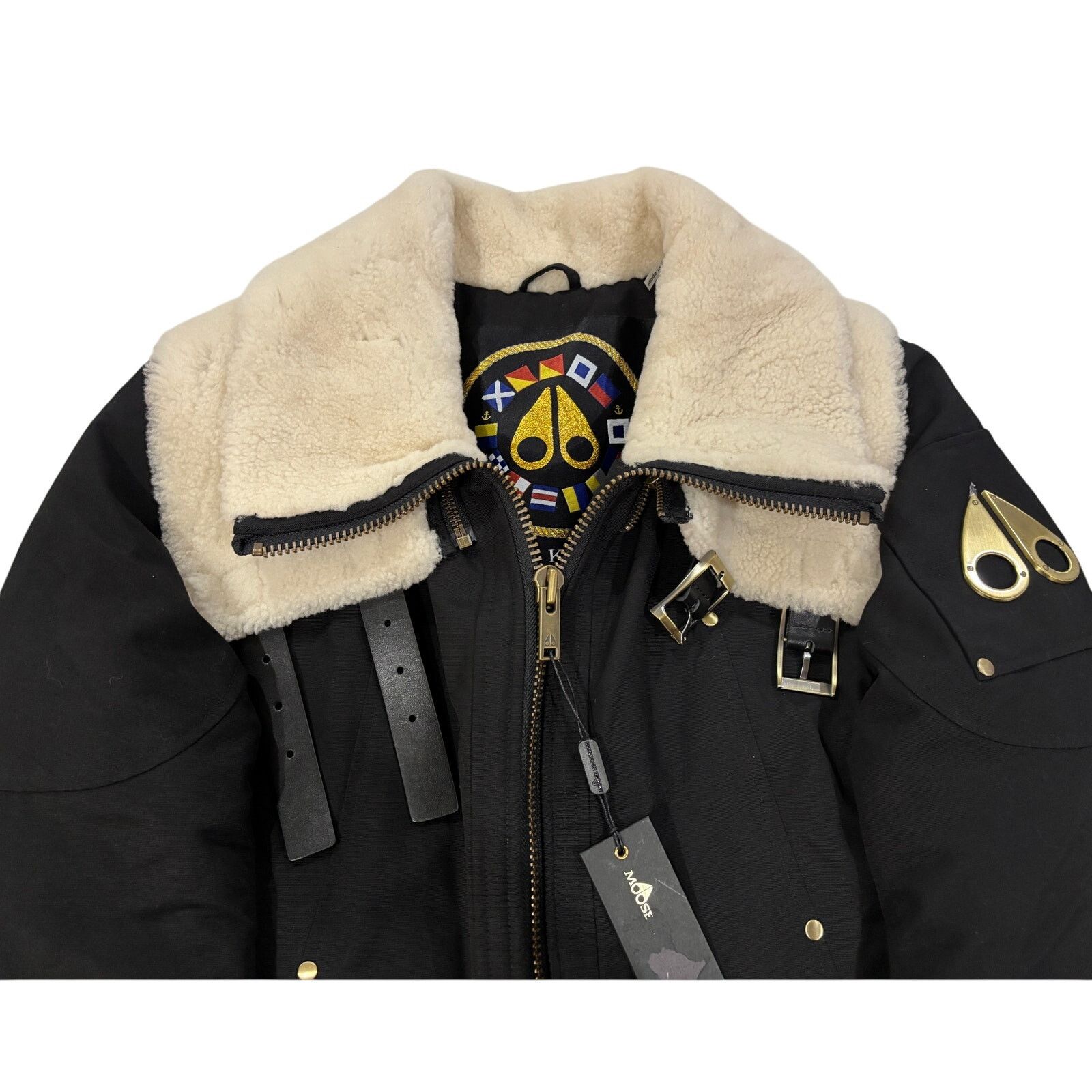 Moose Knuckles *R42 MOOSE KNUCKLES Shearling Trim Parka Moto Jacket Large Size US L / EU 52-54 / 3 - 5 Thumbnail