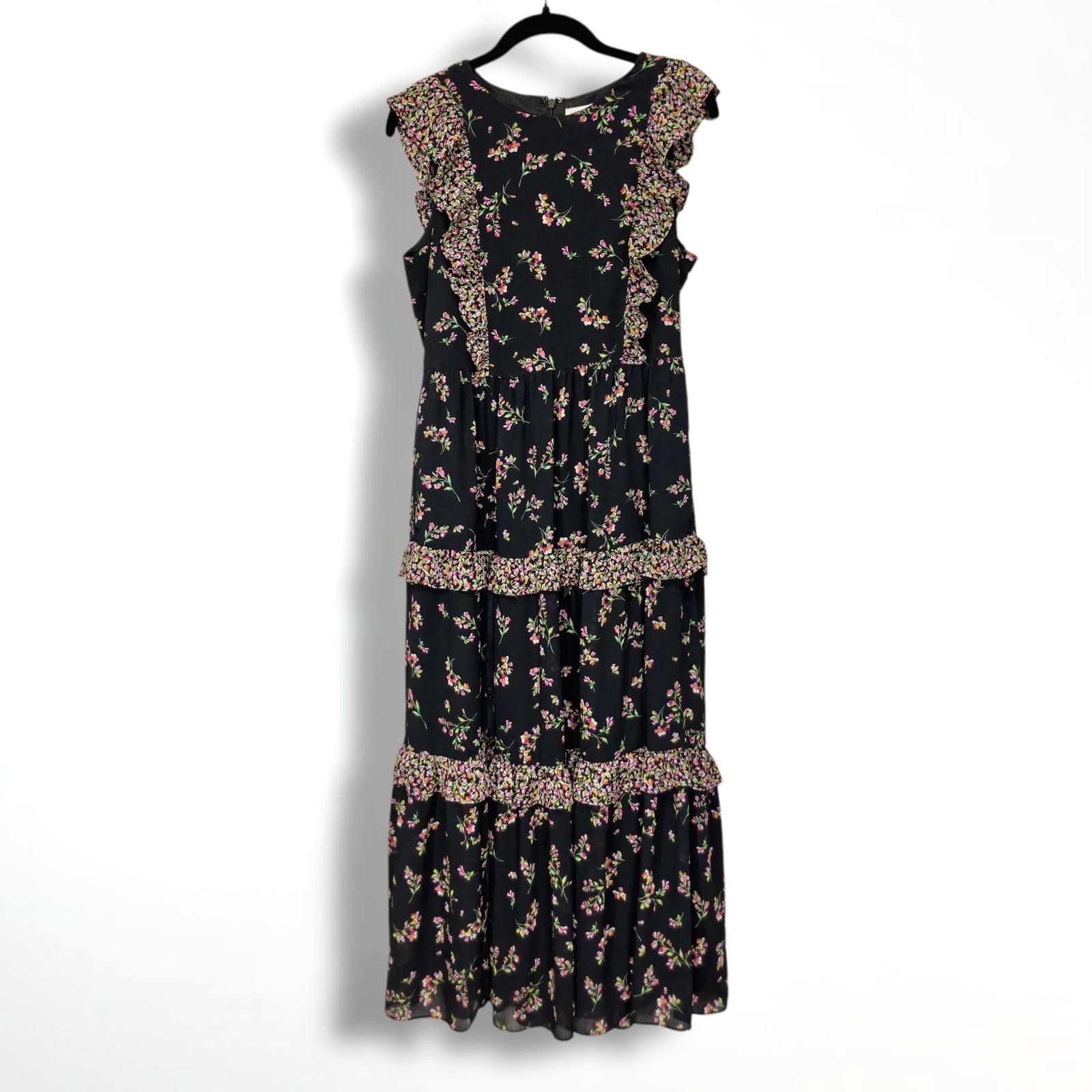 J.Crew J.Crew Floral Ruffle Maxi Dress Size S / US 4 / IT 40 - 4 Thumbnail