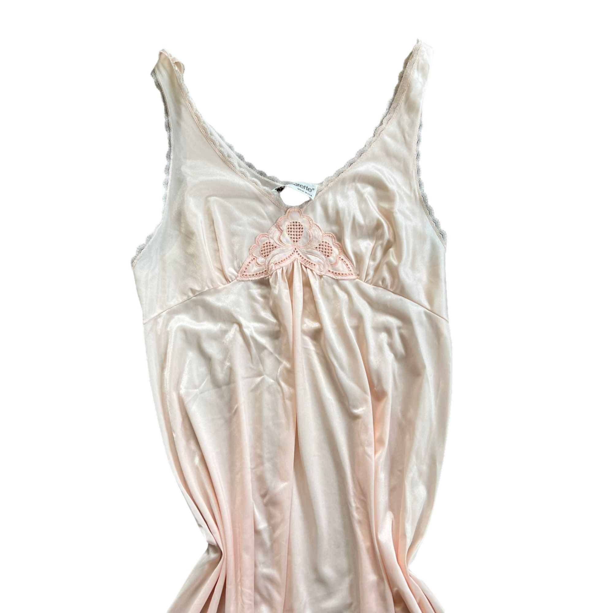 Vintage Vintage Vassarette Pastel Peach Lingerie Nightgown M Size M / US 6-8 / IT 42-44 - 2 Thumbnail