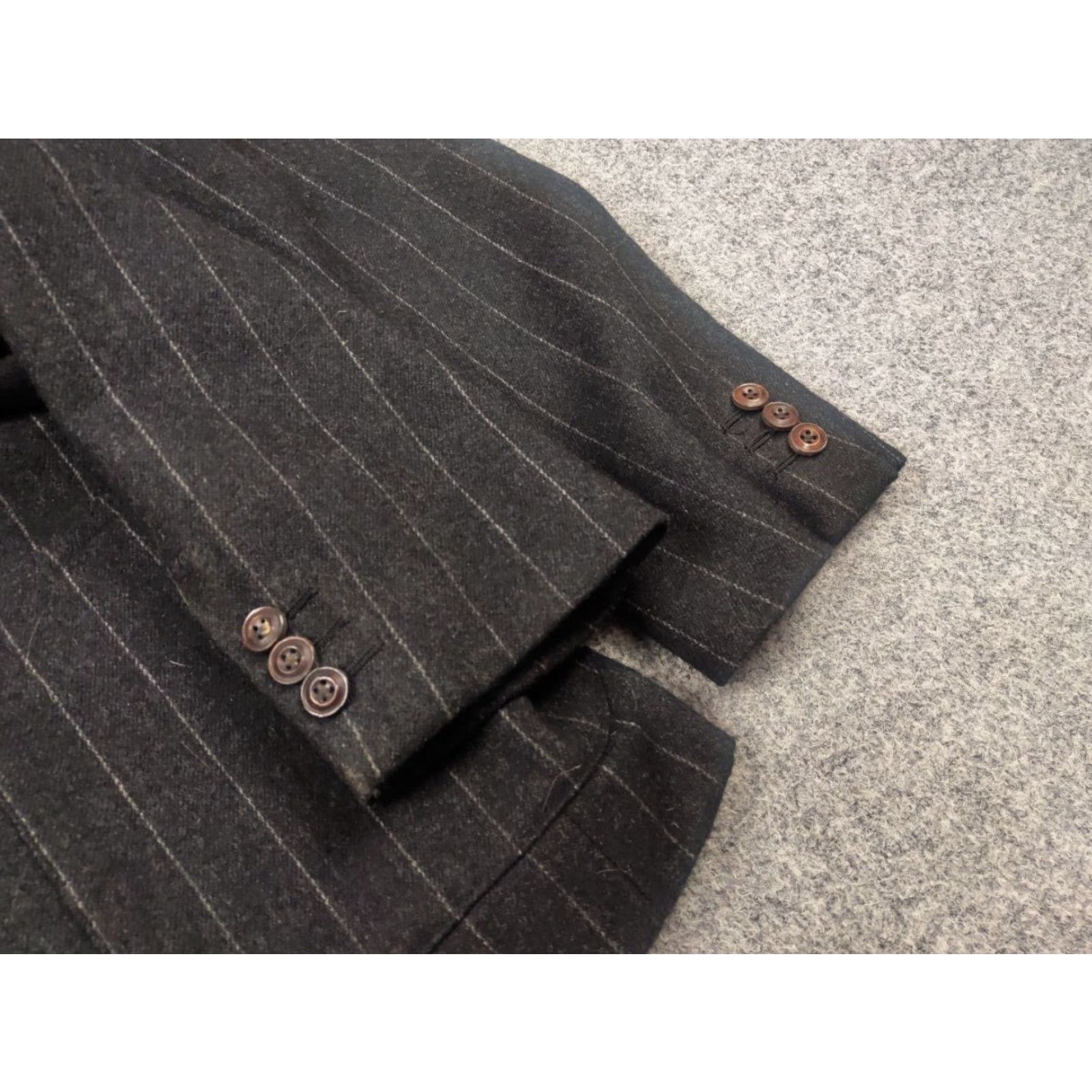 Polo Ralph Lauren VINTAGE Polo Ralph Lauren Black Wool Blend Pin Stripe Sports Blazer Jacket Men M Wool Blazer Black Stripe Vintage RRL Size US M / EU 48-50 / 2 - 7 Thumbnail