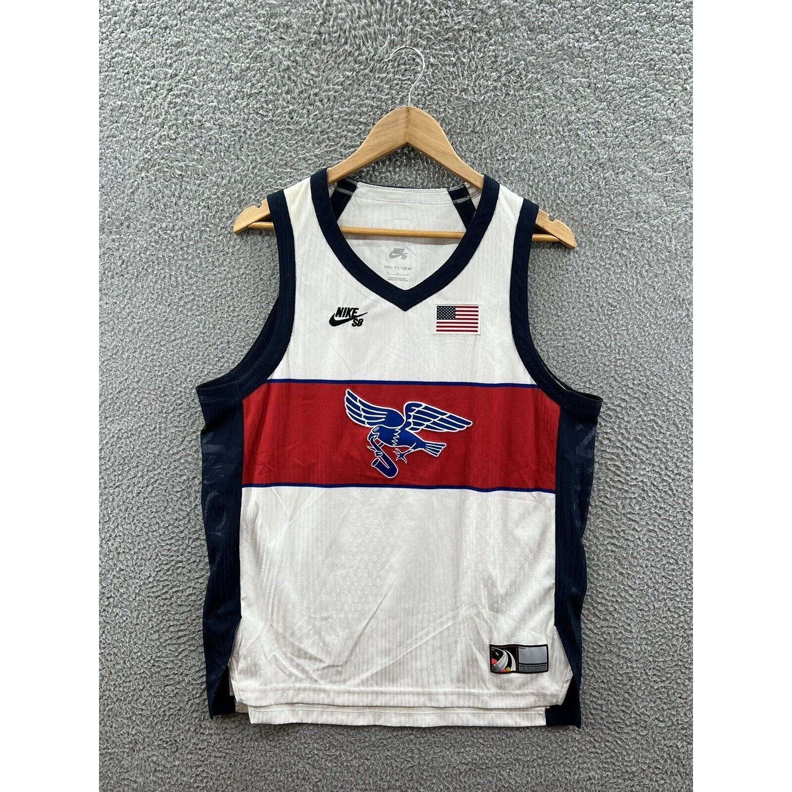 Nike Nike SB Team USA Olympic Skate Jersey FZ4073-100 Sz. Medium Size US M / EU 48-50 / 2 - 1 Thumbnail