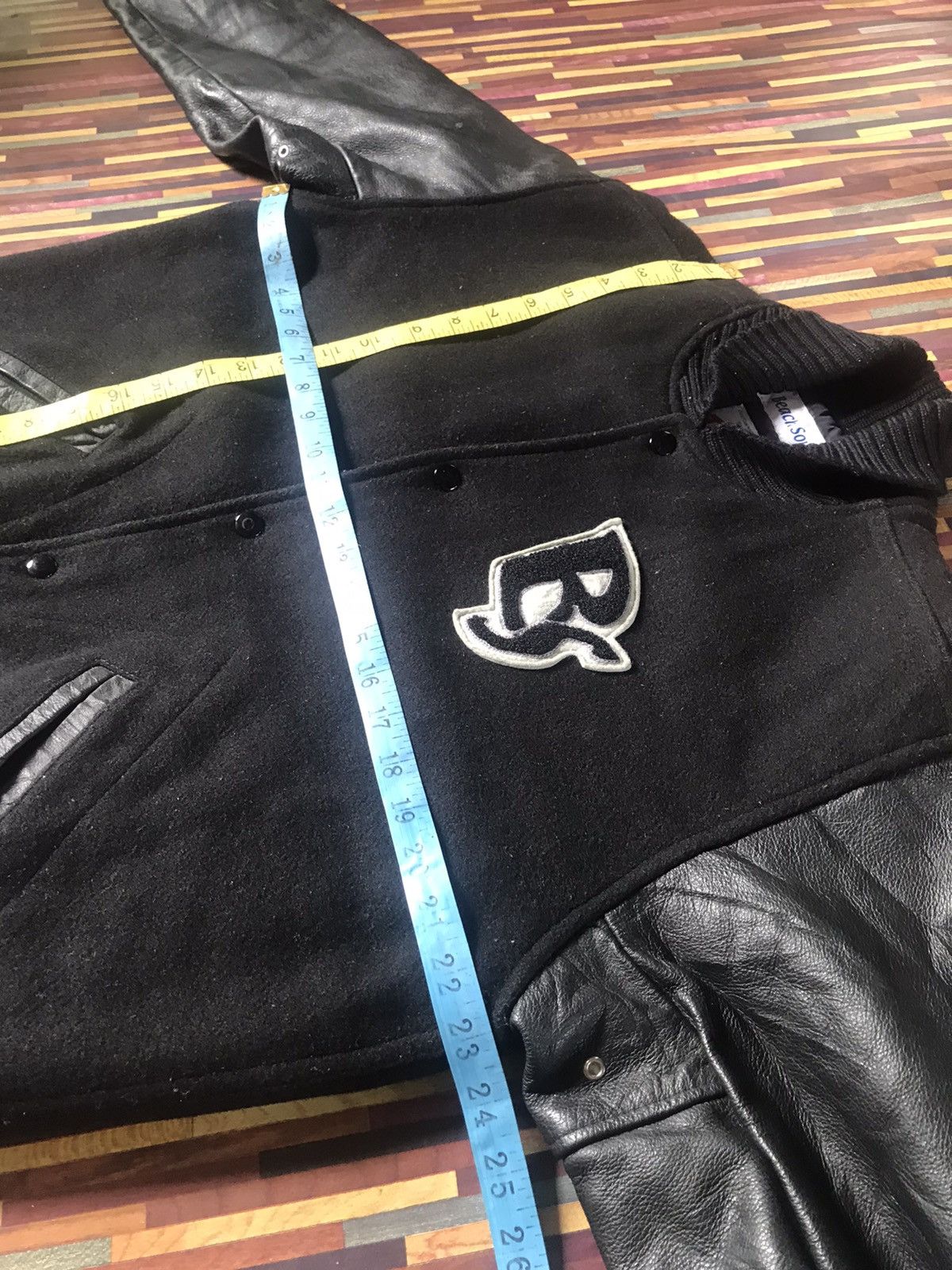 Other 🔥🔥🔥Vtg Wool Varsity sleeve leather Jacket Size US M / EU 48-50 / 2 - 16 Thumbnail