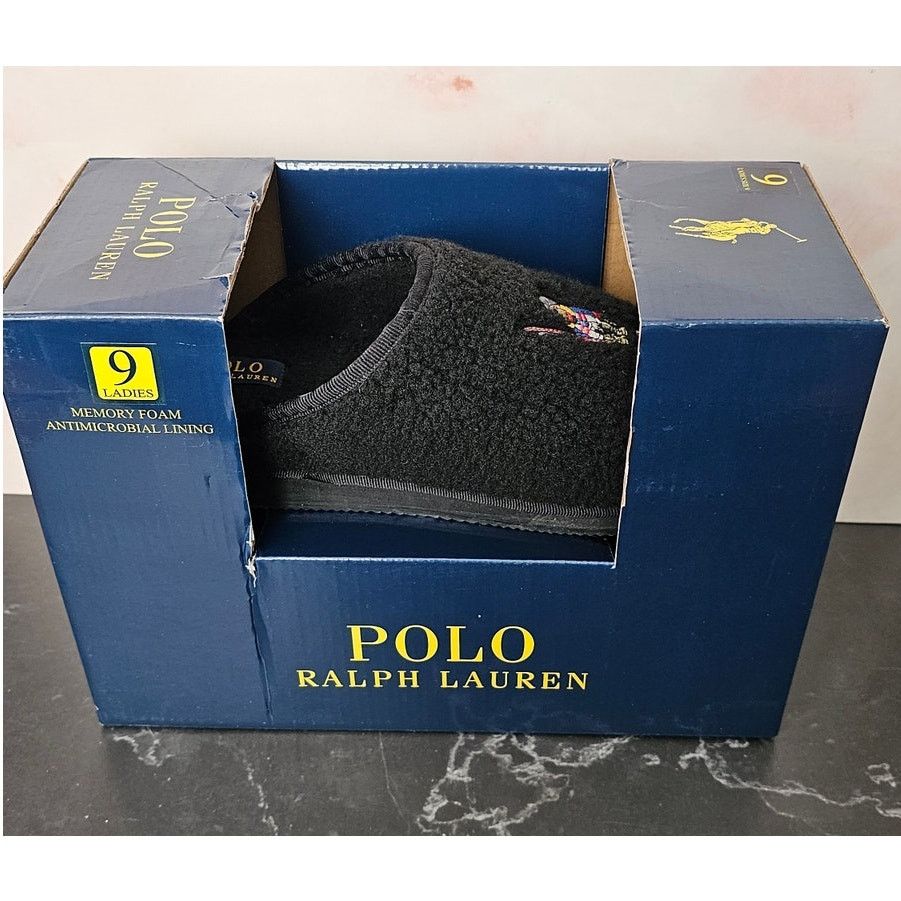 Polo Ralph Lauren Polo Ralph Lauren Ski Bear Black Sherpa Kayleigh Slippers 9 Size US 9 / IT 39 - 6 Thumbnail