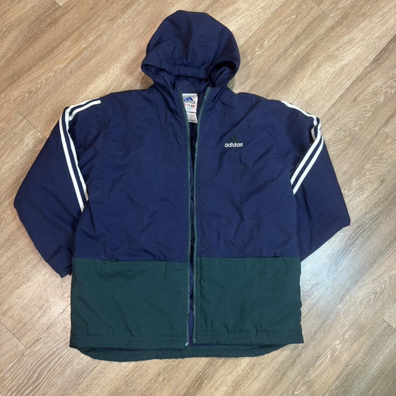 Adidas × Vintage vintage 90s adidas zip up rain jacket Size US L / EU 52-54 / 3 - 1 Thumbnail