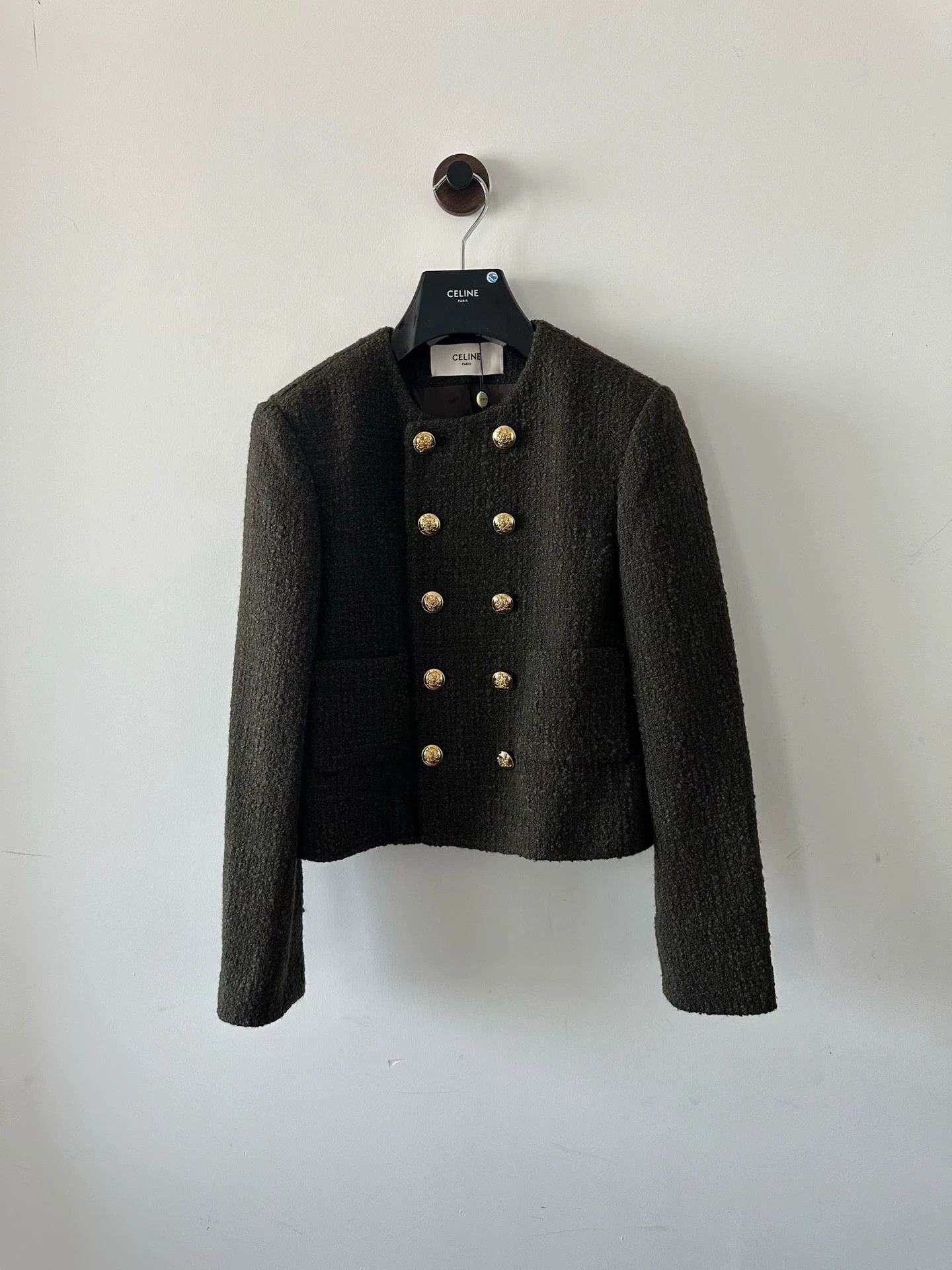Celine Celine dark green double-breasted blazer 36 Size XS / US 0-2 / IT 36-38 - 1 Thumbnail