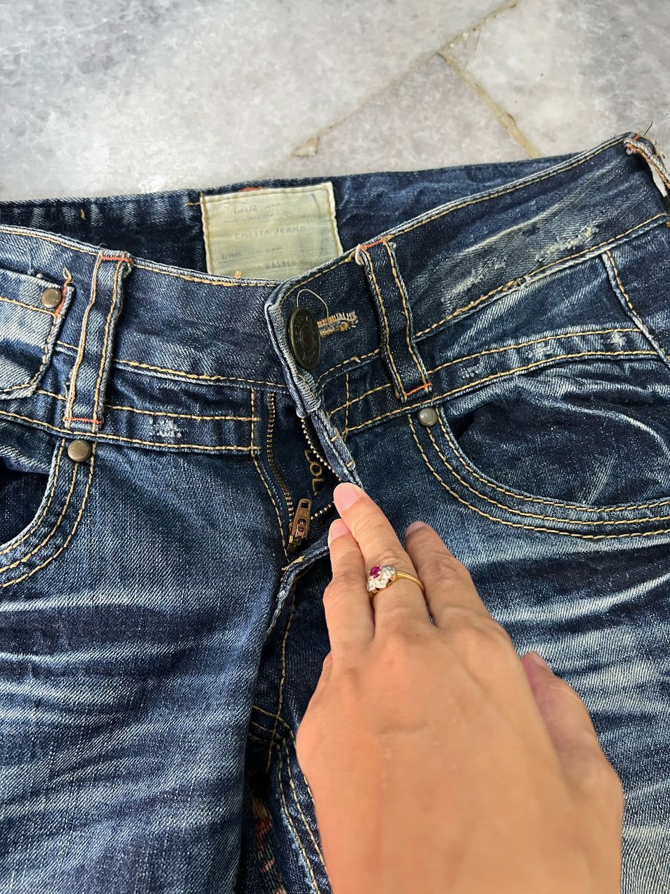 Japanese Brand Yoshitomo Nara Lolita Distressed Jeans Size US 31 - 9 Thumbnail