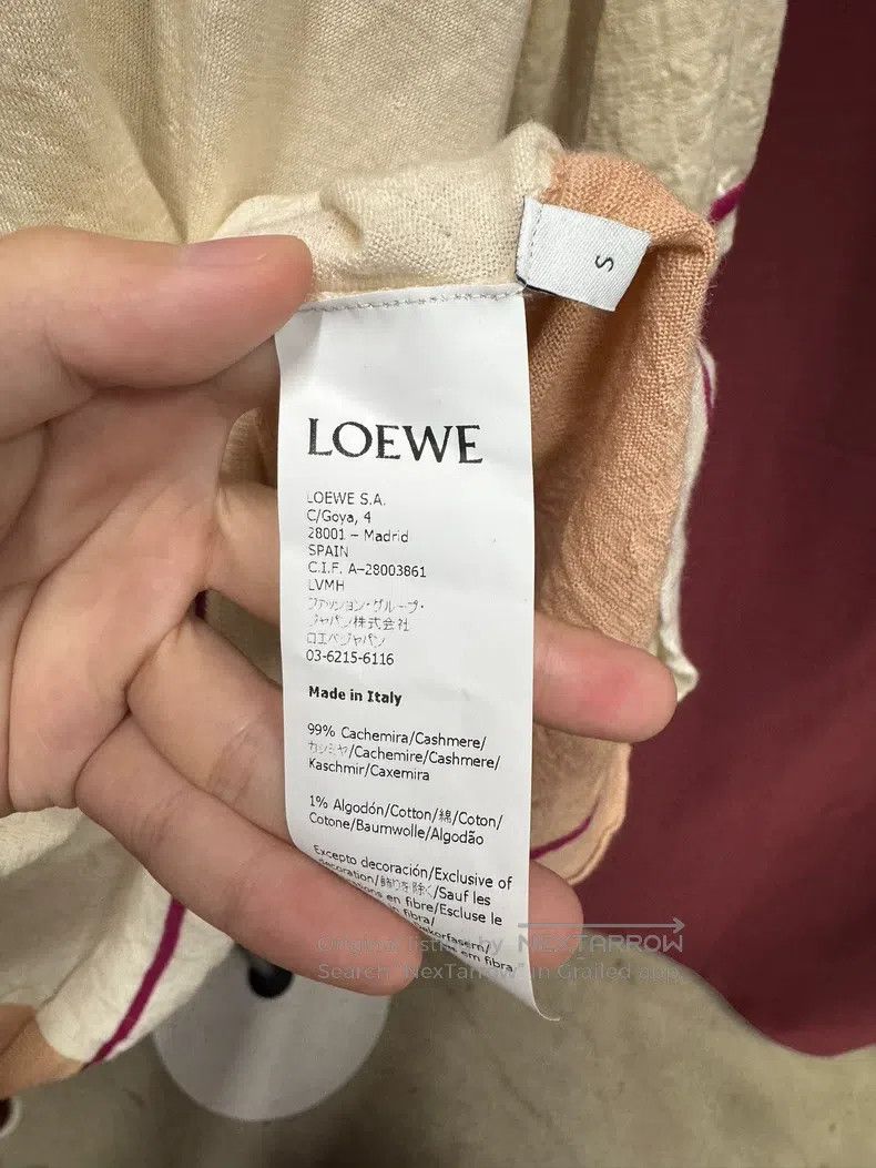 Loewe Colorblocked Knit Cashmere Short Sleeve