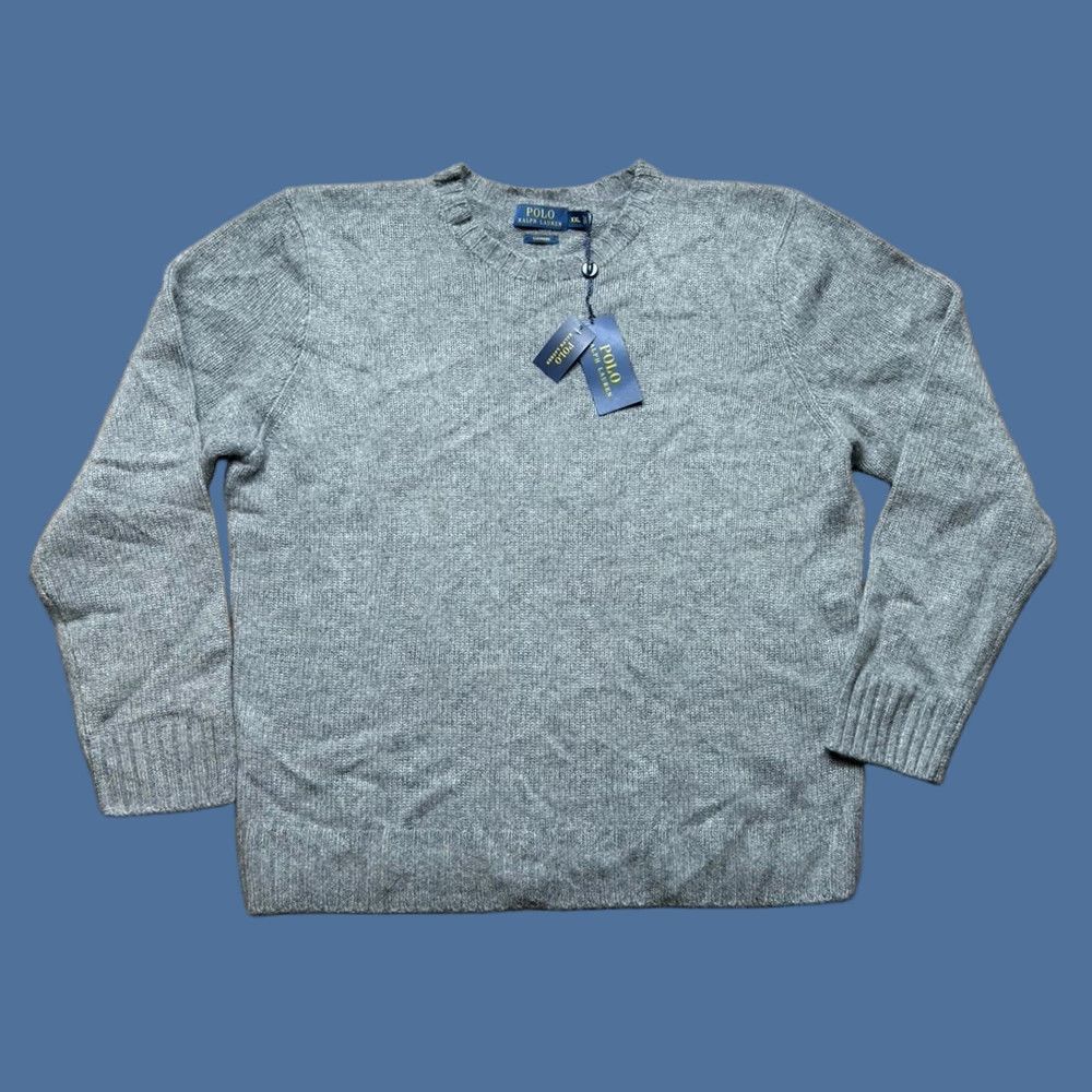 Ralph Lauren NWT POLO RALPH LAUREN Gray Crewneck 100% Cashmere Sweater Mens 2XL Size Crew Neck Pullover Winter Size US XXL / EU 58 / 5 - 1 Thumbnail