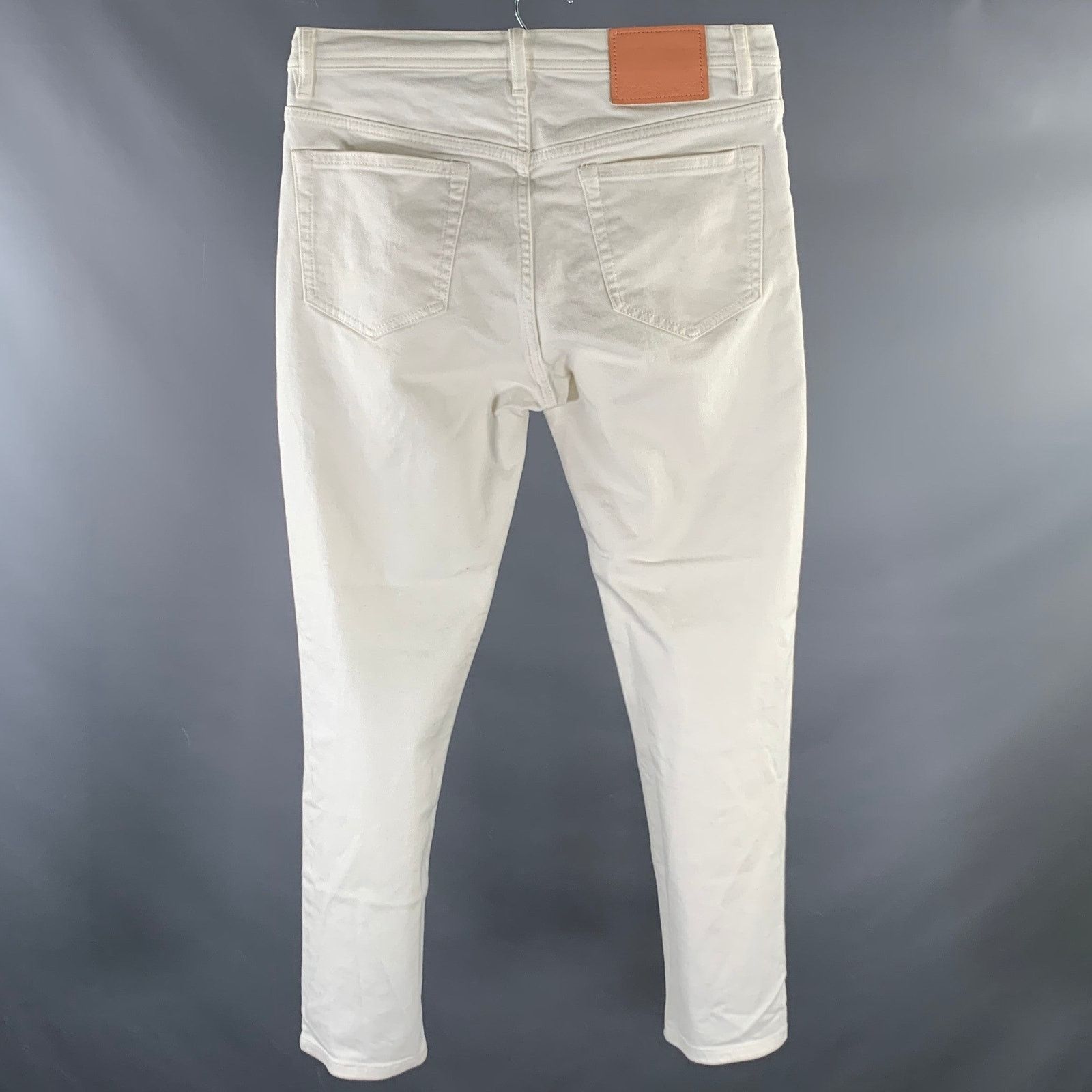 Acne Studios ACNE Size 30 White Cotton Skinny Jeans Size US 30 / EU 46 - 3 Thumbnail