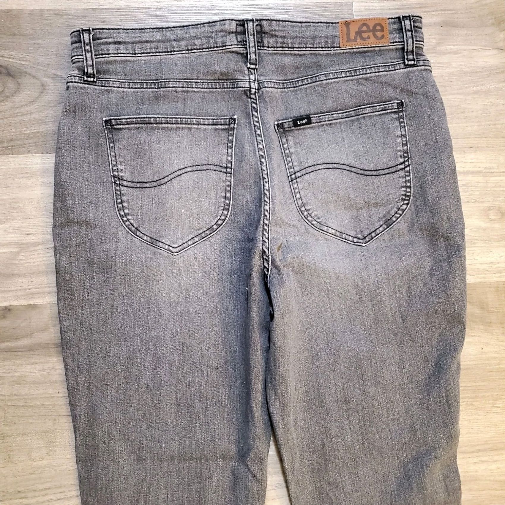 Lee Lee Jeans Womens 16 Gray NWT Tall High Rise Split Flare Hippie Boho Size 38" / US 16 / IT 52 - 7 Thumbnail