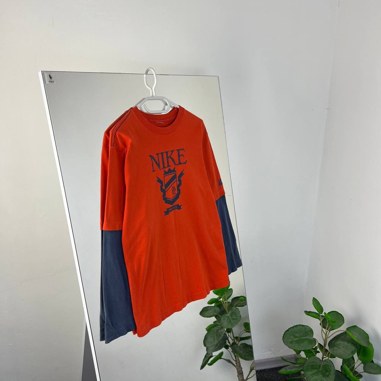 Nike Nike Vintage Double Layer Long Sleeve Tee Y2K Style Big Logo Size US S / EU 44-46 / 1 - 1 Thumbnail