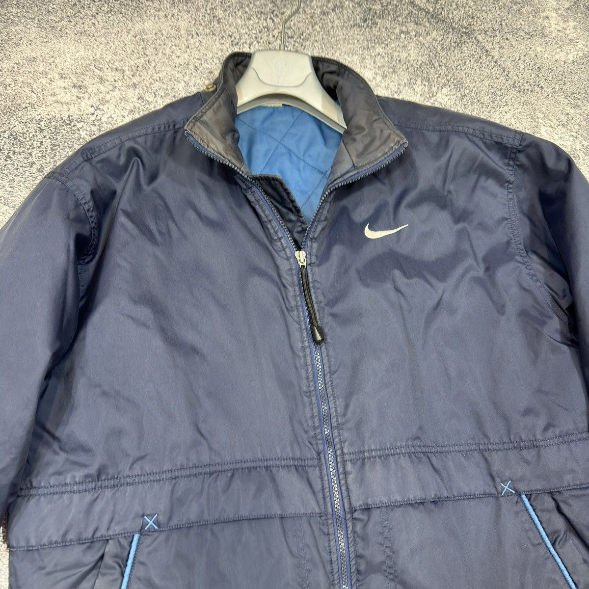 Nike × Vintage Vintage Nike Navy Jacket M size Size US M / EU 48-50 / 2 - 5 Thumbnail