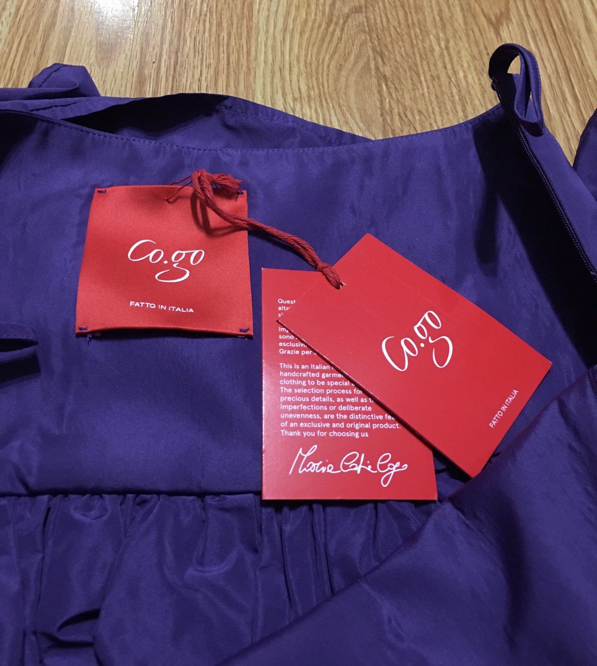 Other Co.go Gonna NWT Italy Purple Long Maxi Skirt IT42 UK10 Size 28" / US 6 / IT 42 - 5 Thumbnail