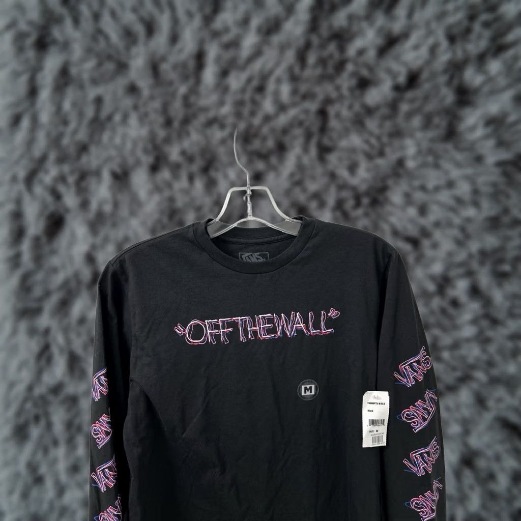 Vans Vans Off The Wall Shirt Womens Medium Black Pink Blue Long Sleeve NWT Crew Neck Graphic Size M / US 6-8 / IT 42-44 - 1 Thumbnail