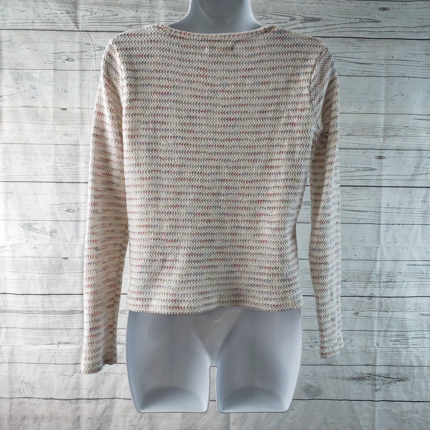 Madewell Madewell Womens Knit Scoopneck Top Stripe Sz Small Pink White Cotton Blend Pullover Knit Shirt Womens Colorful 90s? Size S / US 4 / IT 40 - 4 Thumbnail
