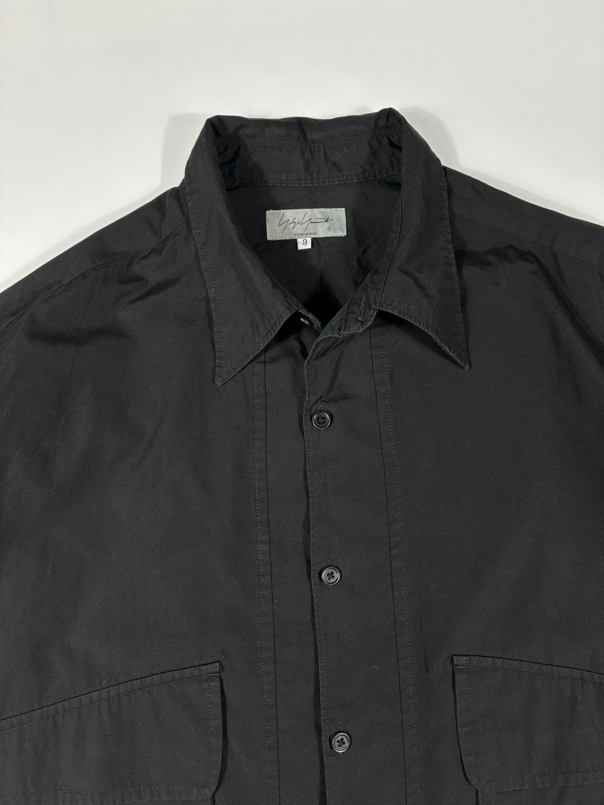 Yohji Yamamoto SS23 Yohji Yamamoto Homme Long Shirt Asymmetrical Hem Size US L / EU 52-54 / 3 - 2 Thumbnail