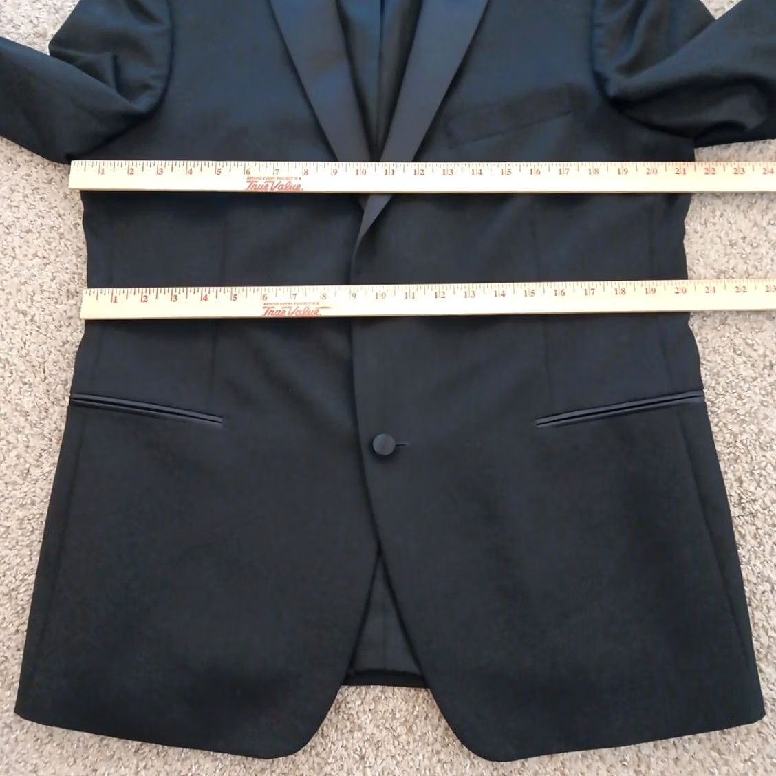 Ike Behar Ike Behar Tuxedo Shirt Mens 42 Black Wool Two Button Double Vent Size 42R - 5 Thumbnail
