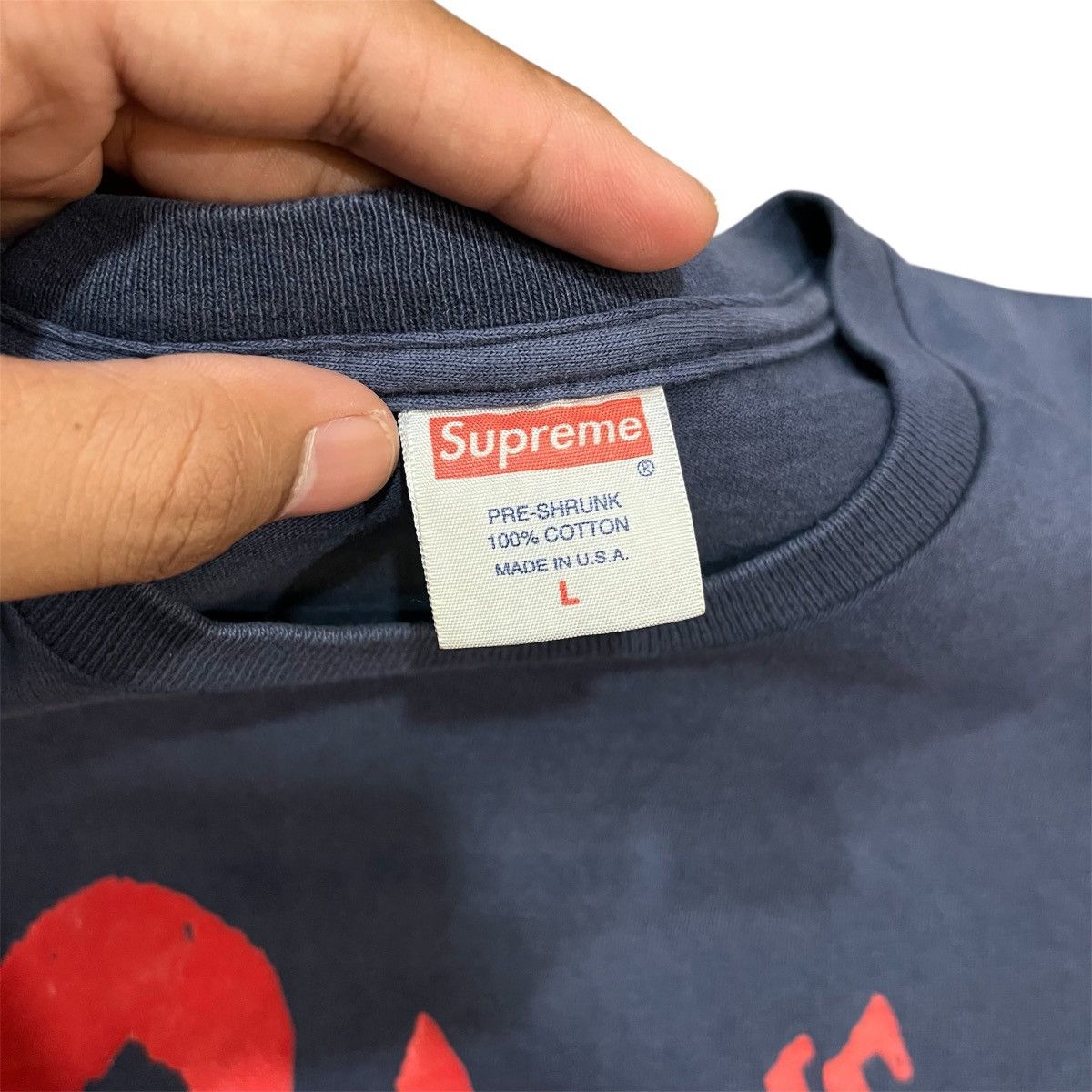 Supreme × Vintage Supreme Art Chantry Logo Tee Navy Size US L / EU 52-54 / 3 - 5 Thumbnail