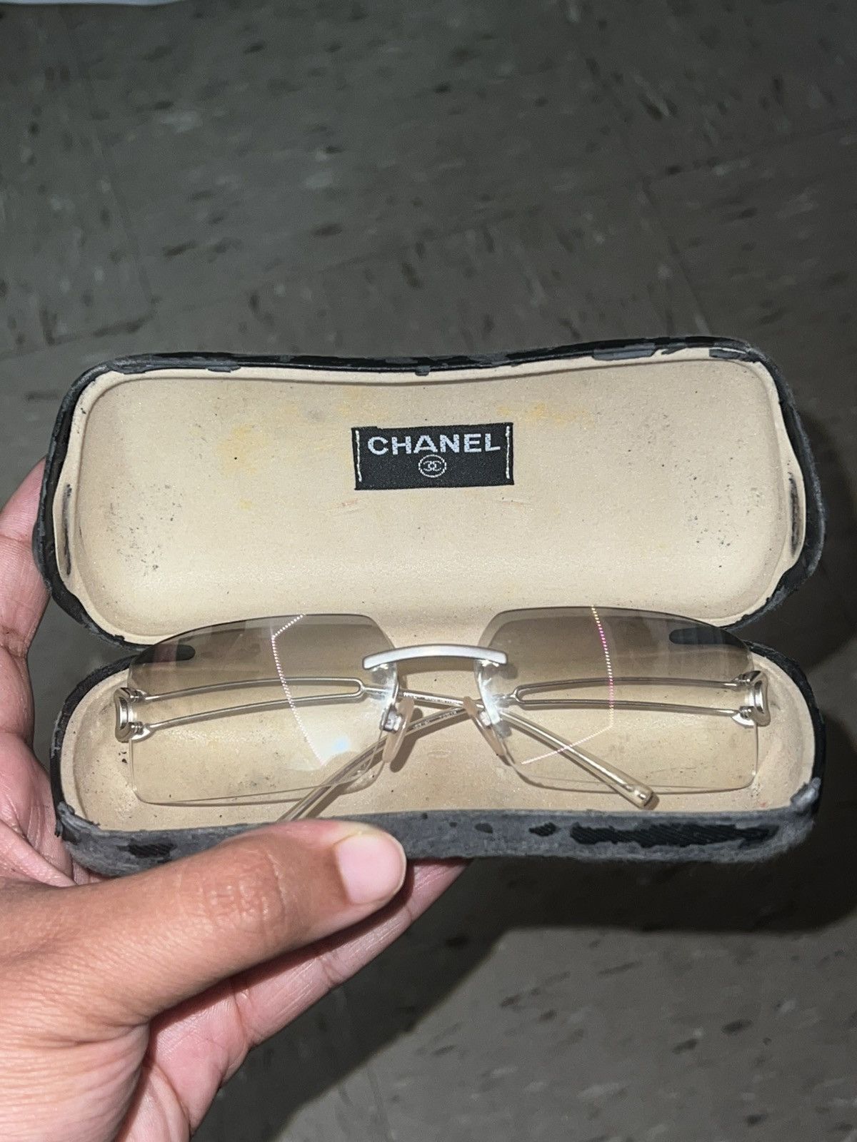 archive CHANEL rimless eyewear y2k