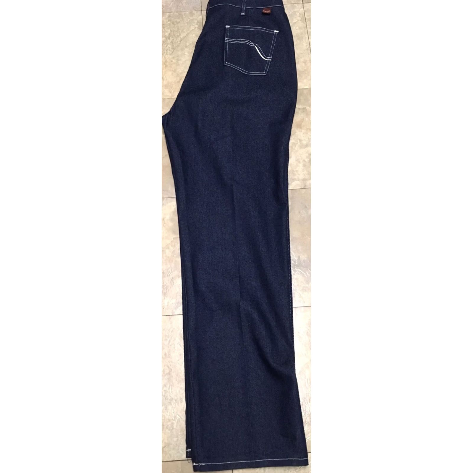 Wrangler VINTAGE Wrangler Women's Fit Jeans Denim USA White Stitching 40 Blue Cowboy Western 80s 90s Womens" Size 27" / US 4 / IT 40 - 4 Thumbnail