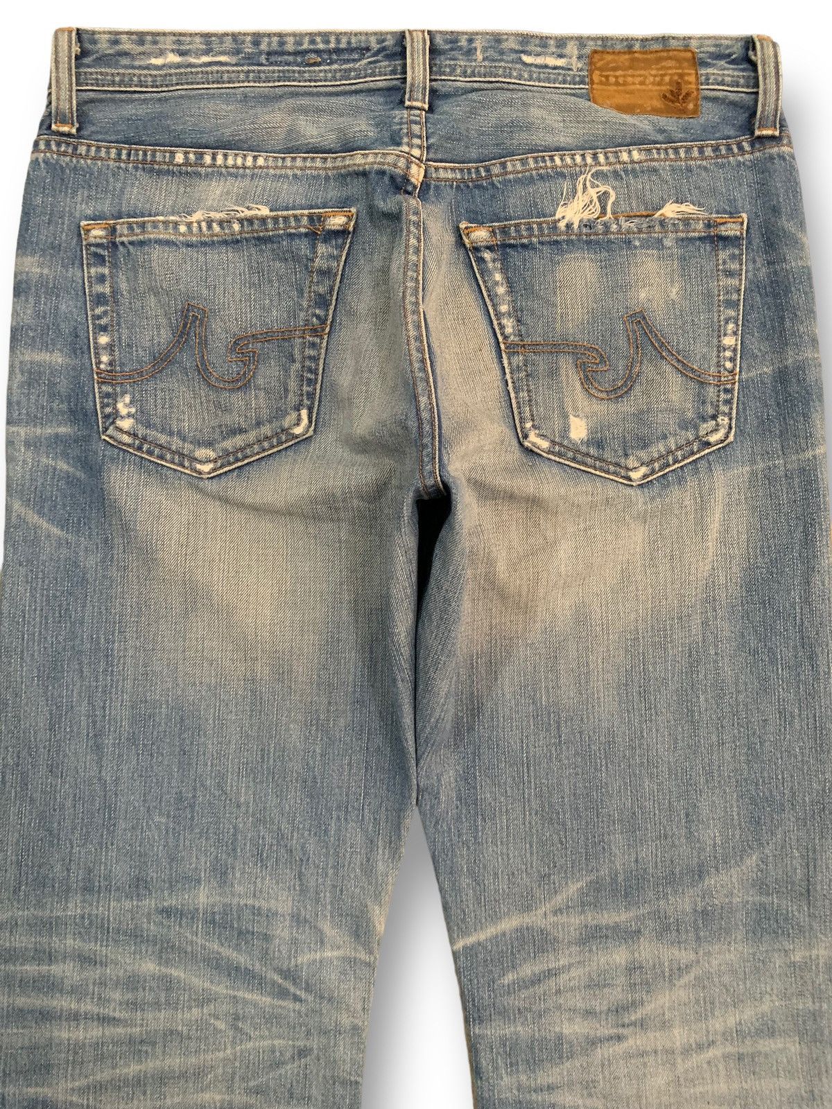 KMRii Vintage Adriano Goldschmied Mud Wash Loose Distressed Jeans Size US 34 / EU 50 - 12 Thumbnail