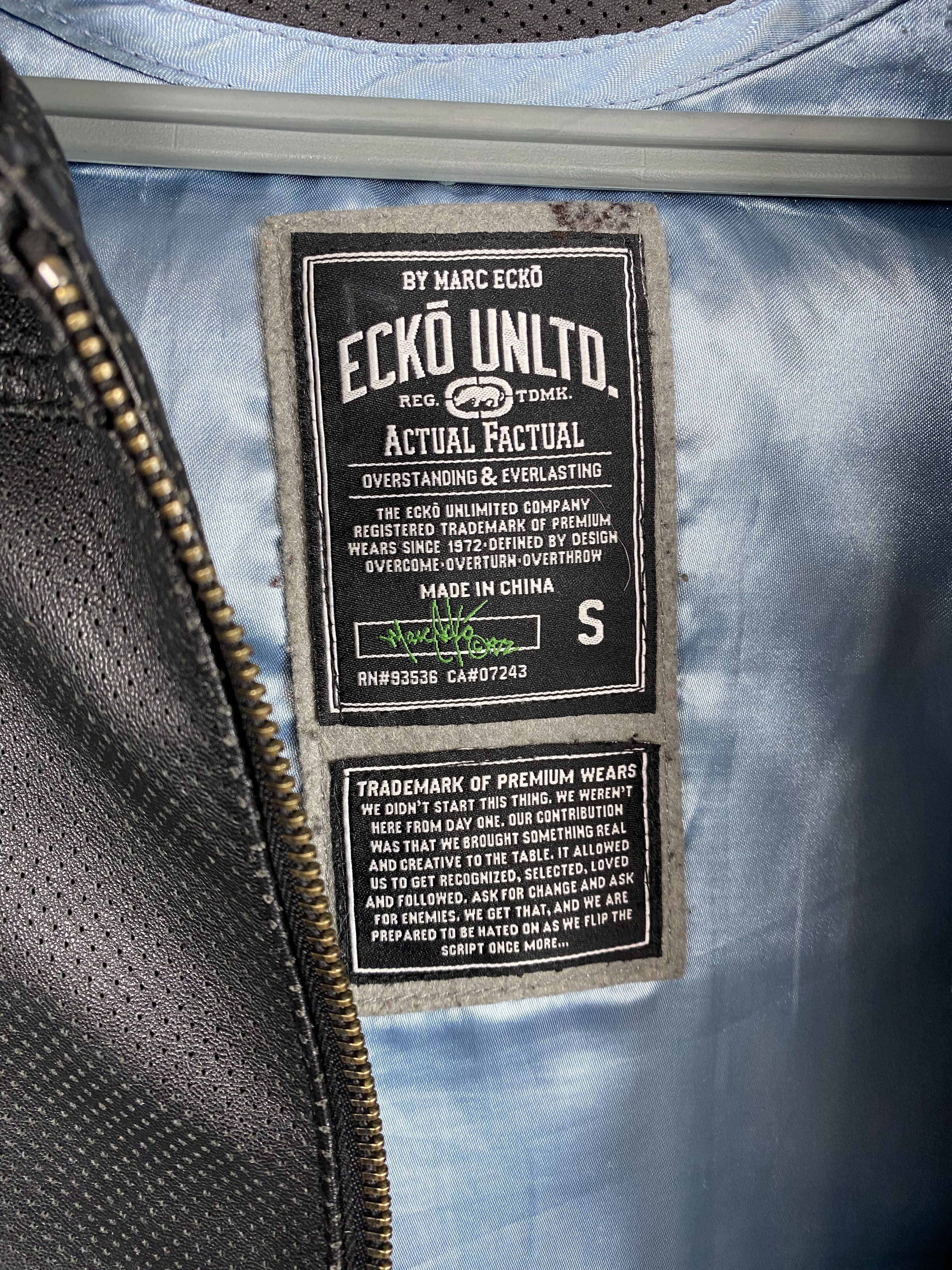 Ecko Unltd. Vintage Ecko Unltd Y2K Leather jacket rap hooded Size US S / EU 44-46 / 1 - 9 Thumbnail