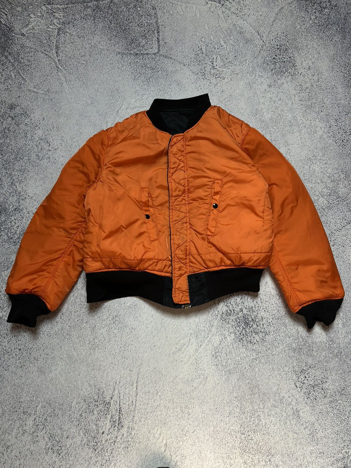 Alpha Industries Vintage 80s Alpha Industries MA-1 Reversible Bomber Jacket Size US XL / EU 56 / 4 - 16 Thumbnail