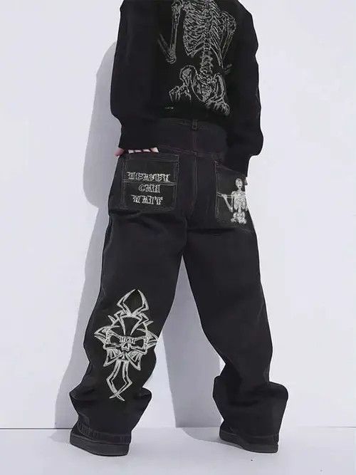 Jean Retro Straight Leg Custom Jeans Size US 34 / EU 50 - 1 Thumbnail