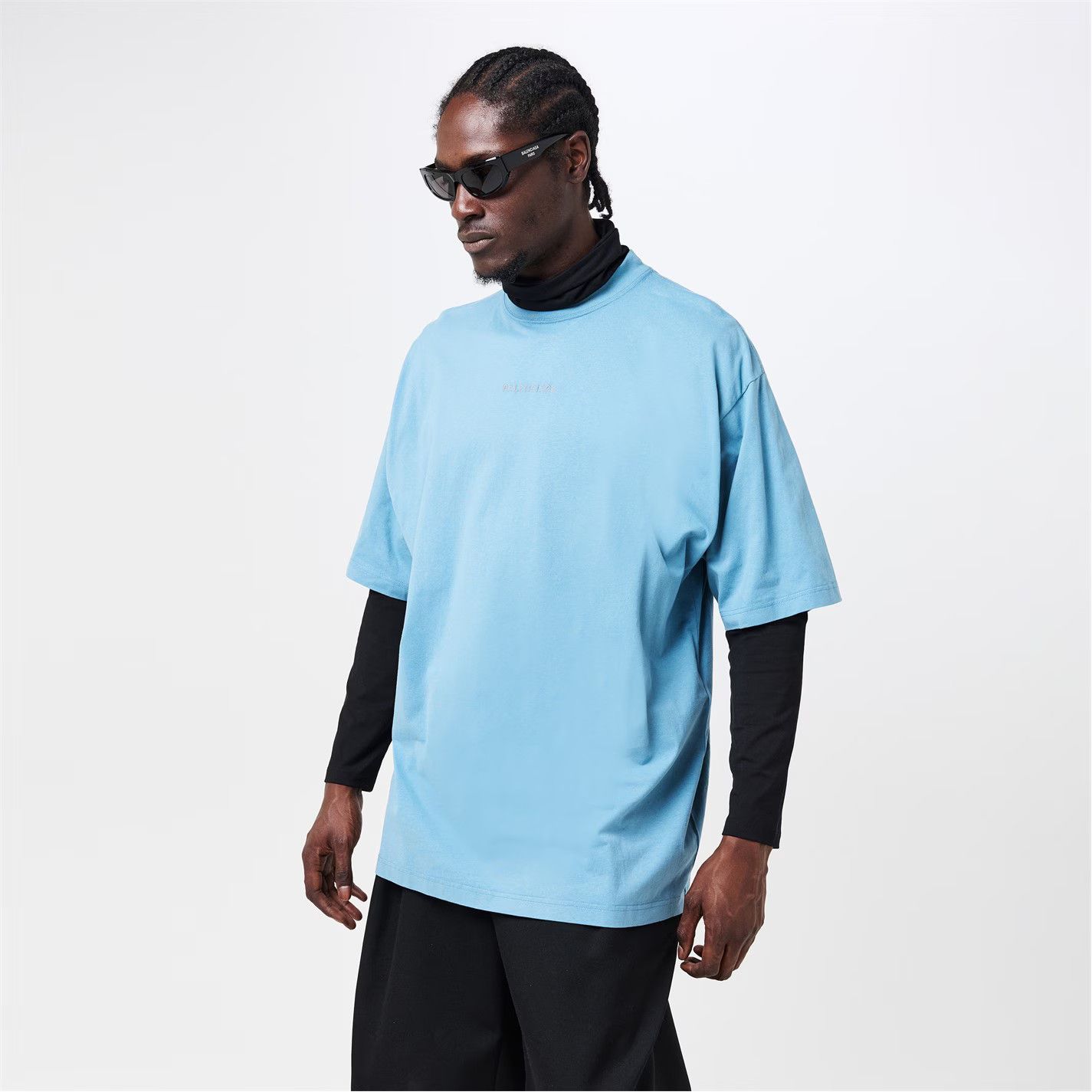 Balenciaga o1g2r1mq0226 T-Shirt In Blue Size US S / EU 44-46 / 1 - 2 Thumbnail