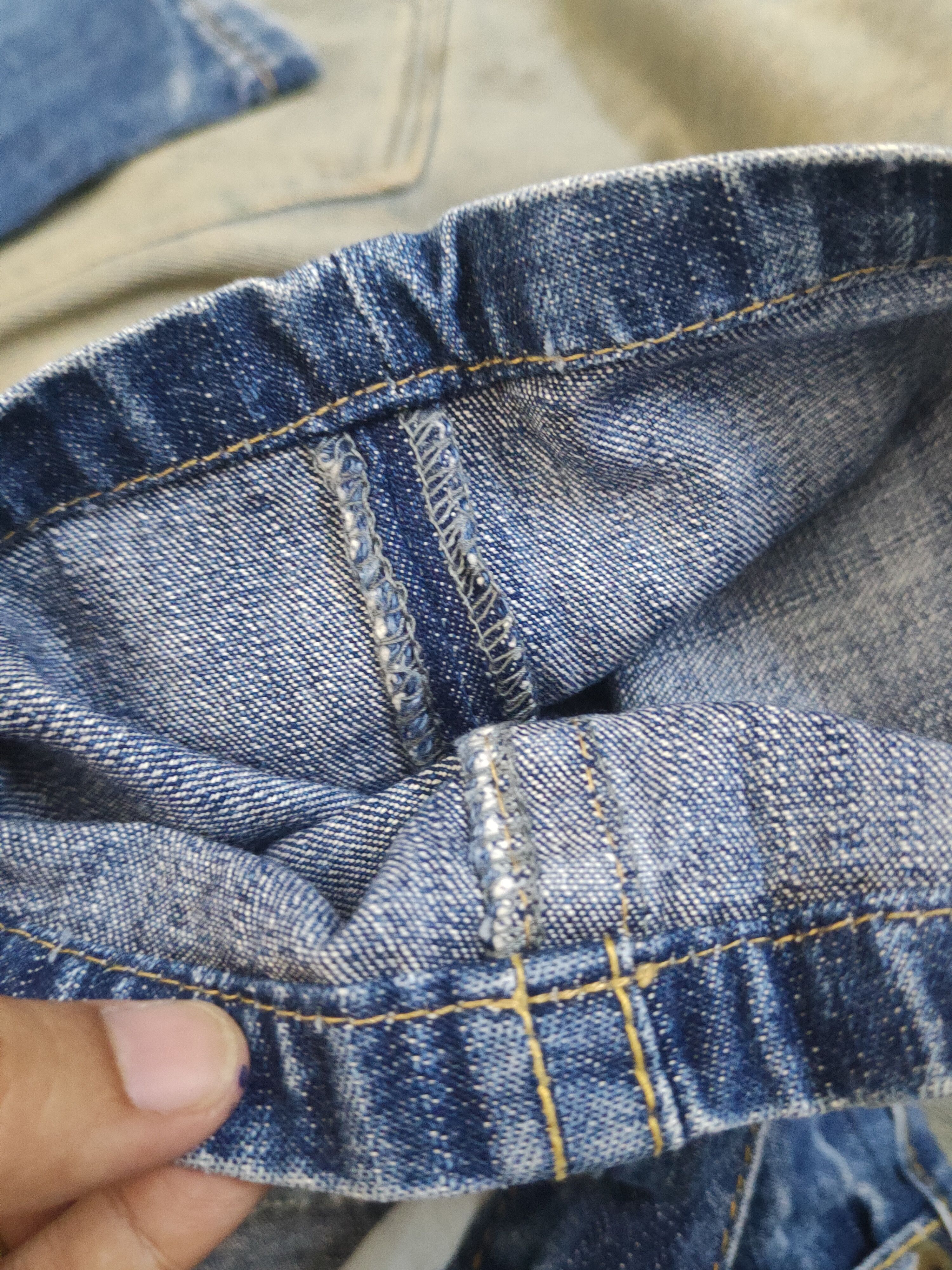 Japanese Brand W.a.z.p Dark Blue Distressed Ripped denim Jeans #W1613 Size 30" / US 8 / IT 44 - 12 Thumbnail